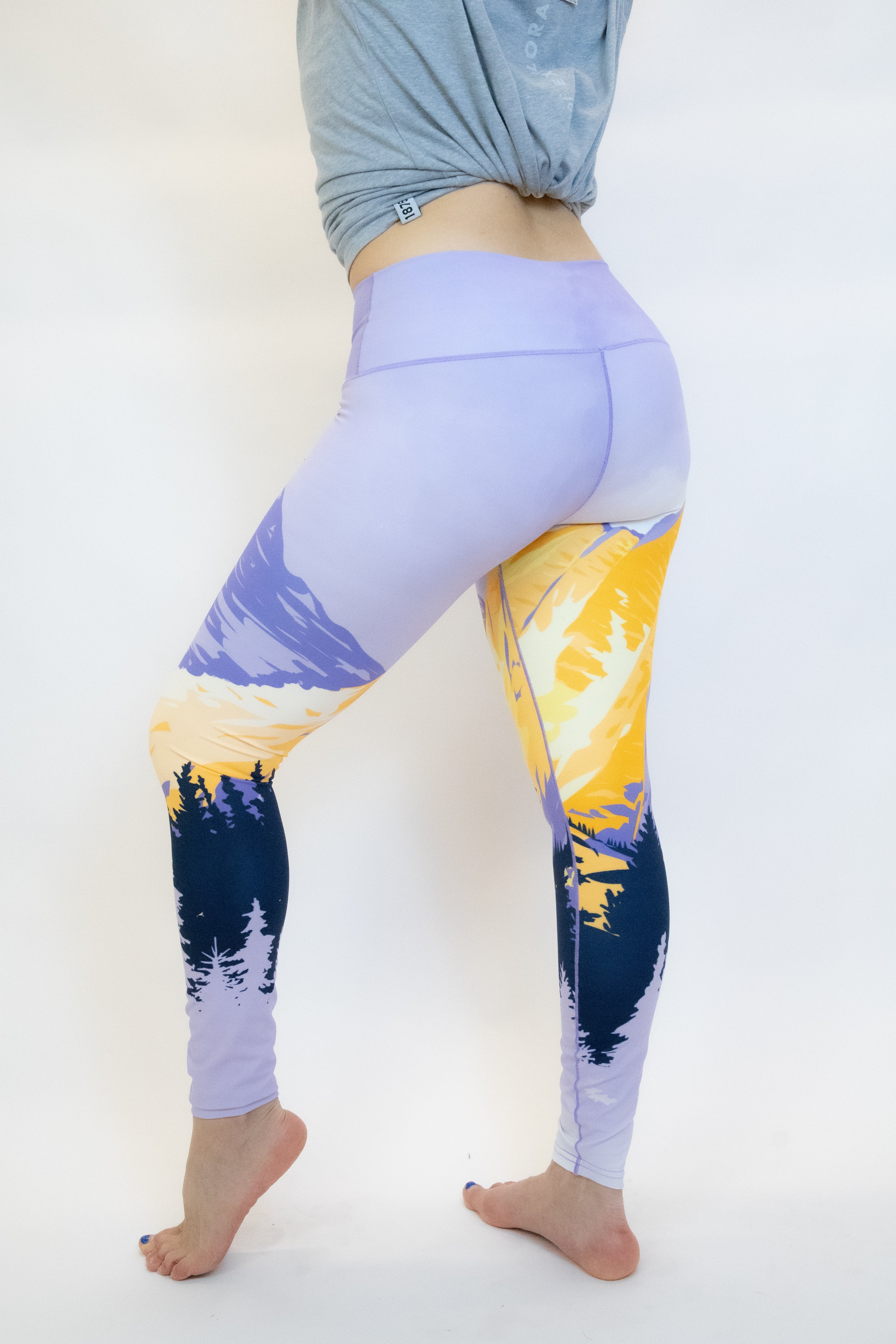 Eco-Friendly Painted Peaks Yoga Pants - Image 7