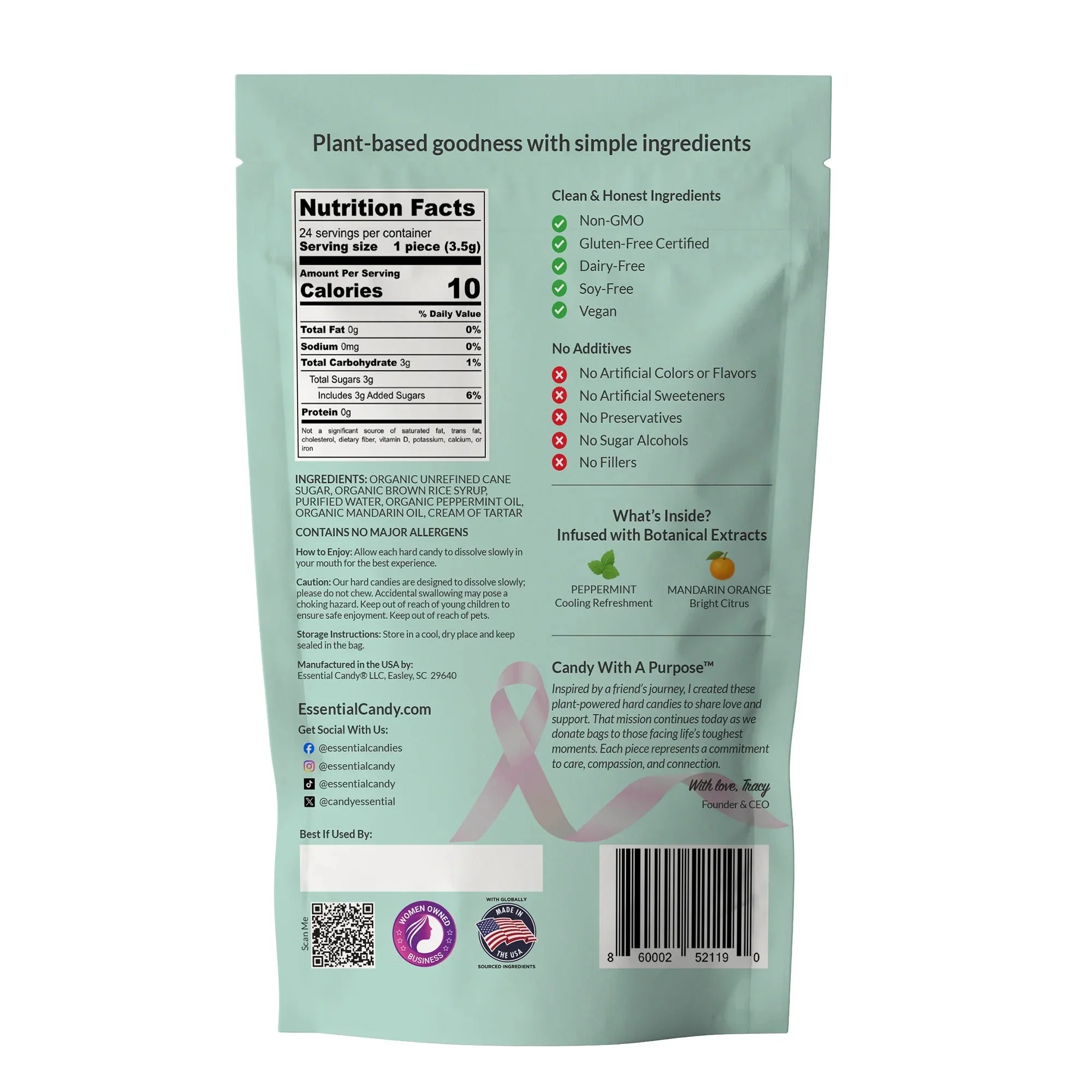 Refreshing Citrus Mint Botanical Candy Lozenges - 24 Count - Image 2