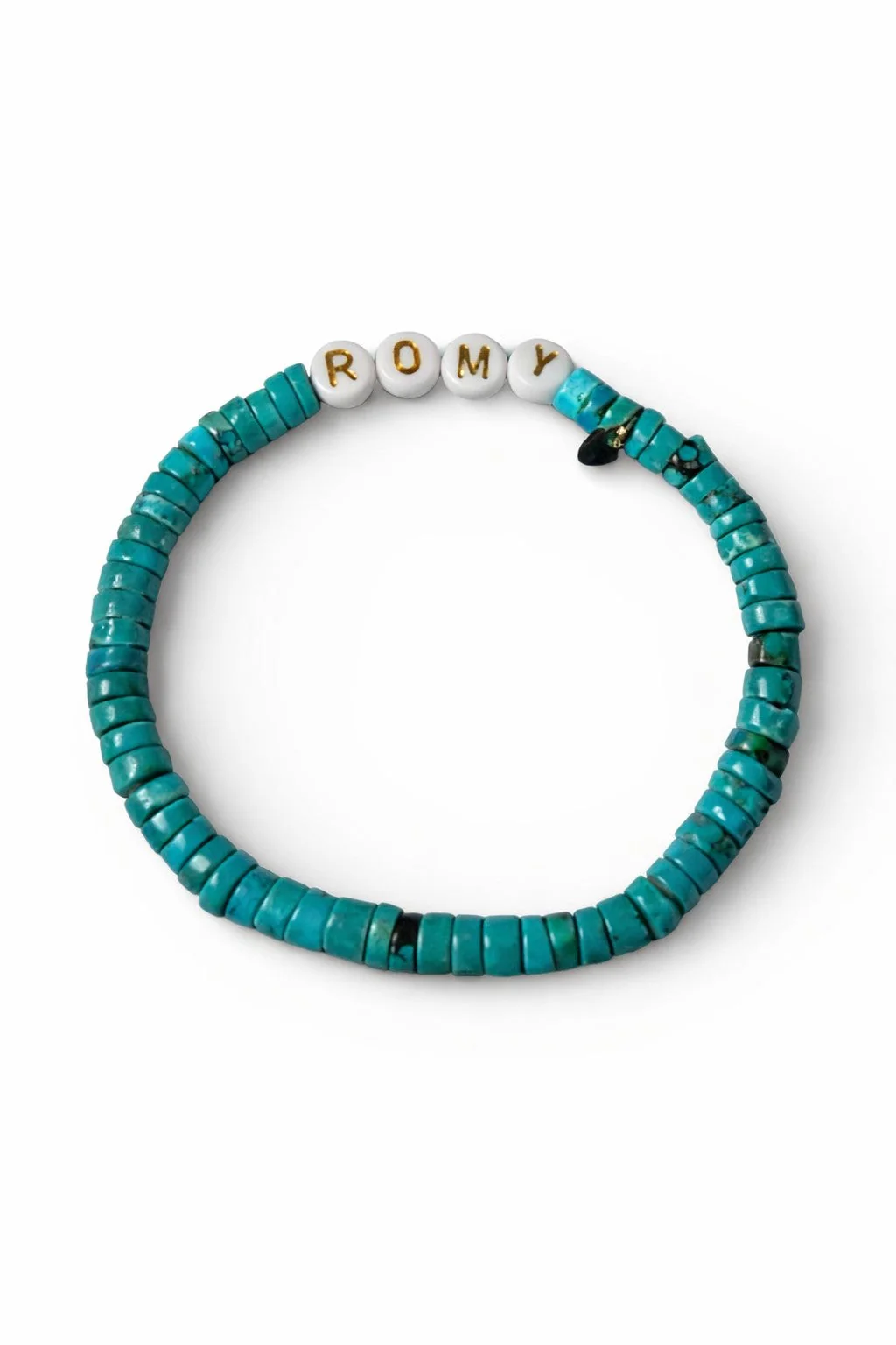 Personalized Gemstone and Sterling Silver Bracelet in Turqoiuse - Image 3