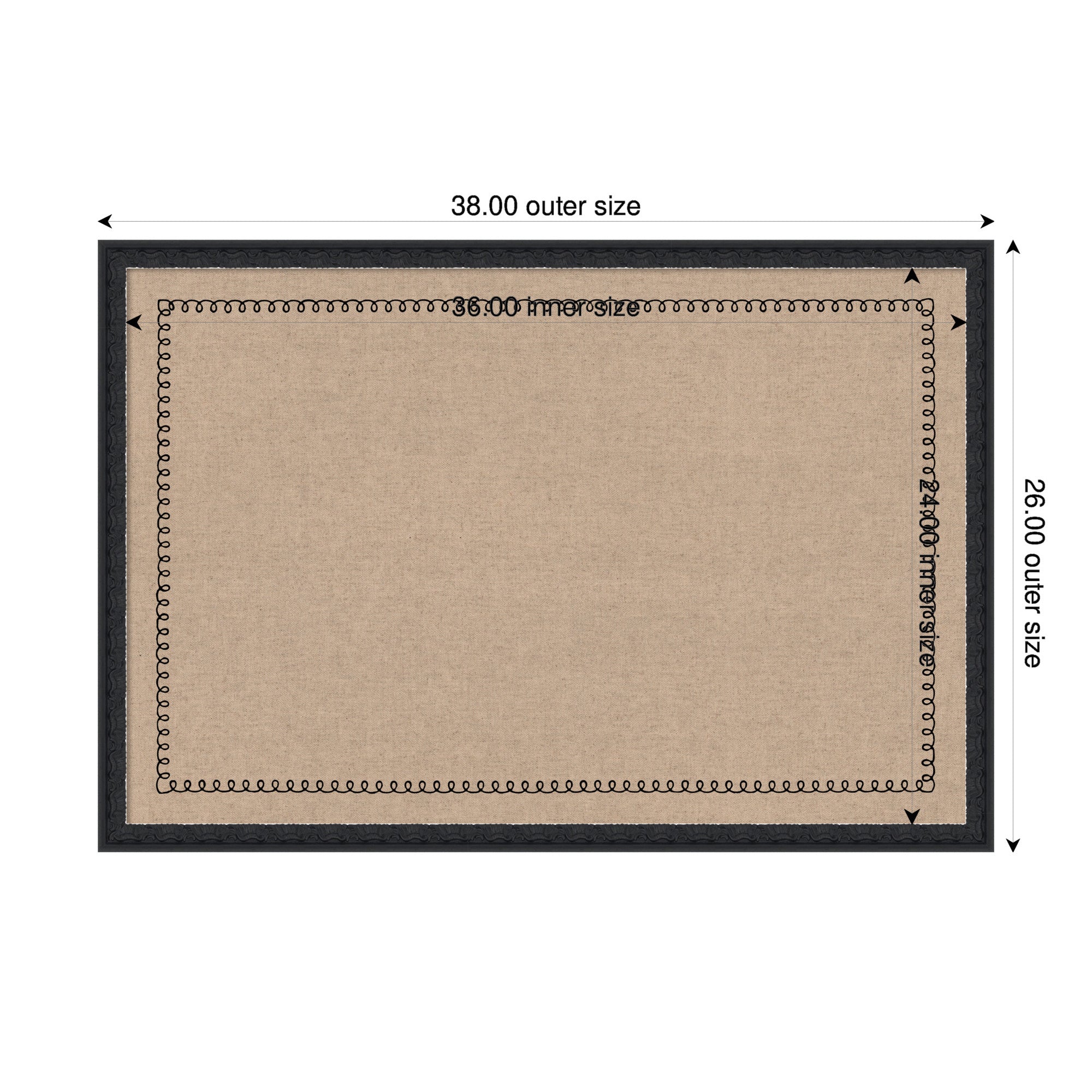 Pinboard Black Scallop Print - Image 13