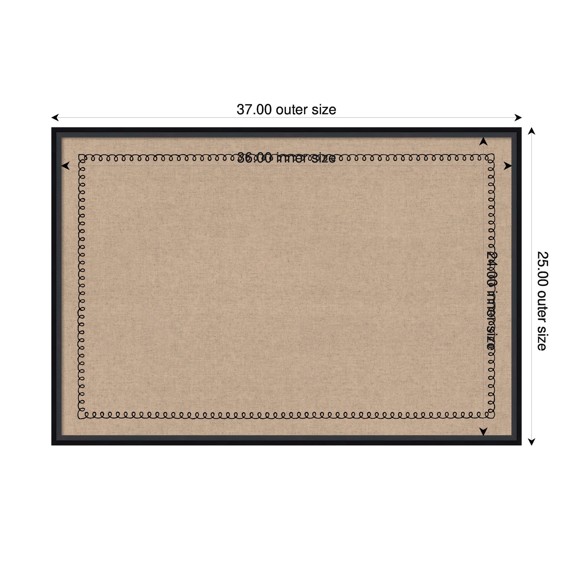 Pinboard Black Scallop Print - Image 33