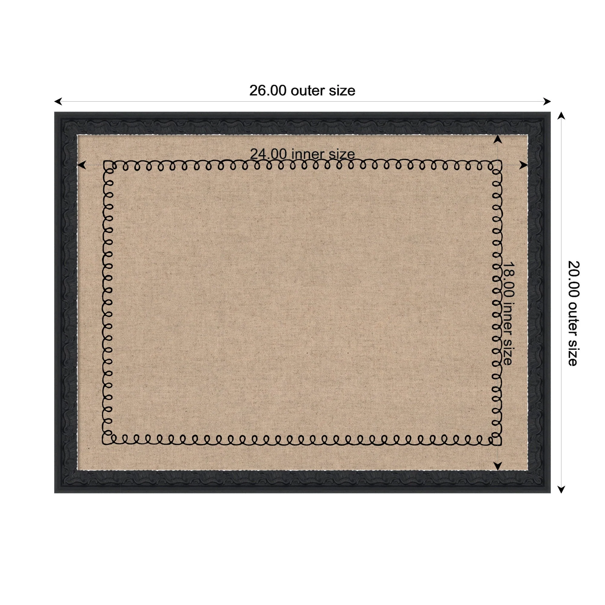 Pinboard Black Scallop Print - Image 42