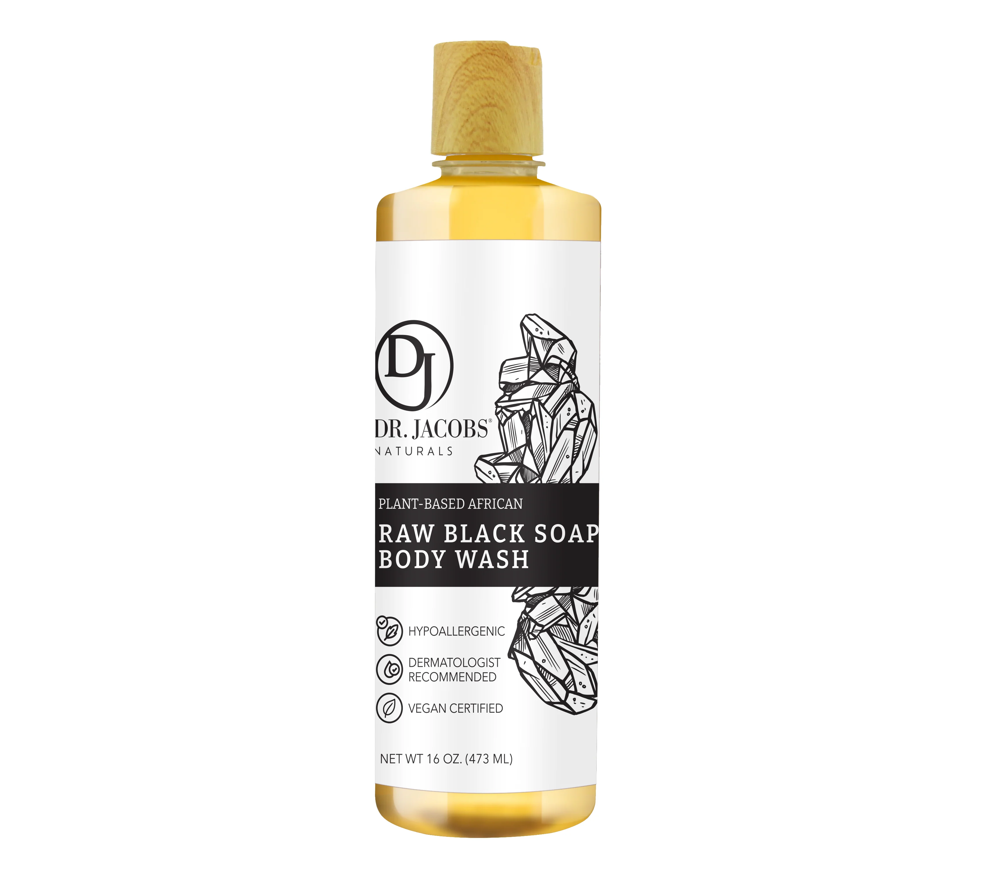 Detoxifying Raw Black Soap Body Wash - 32 oz. - Image 6