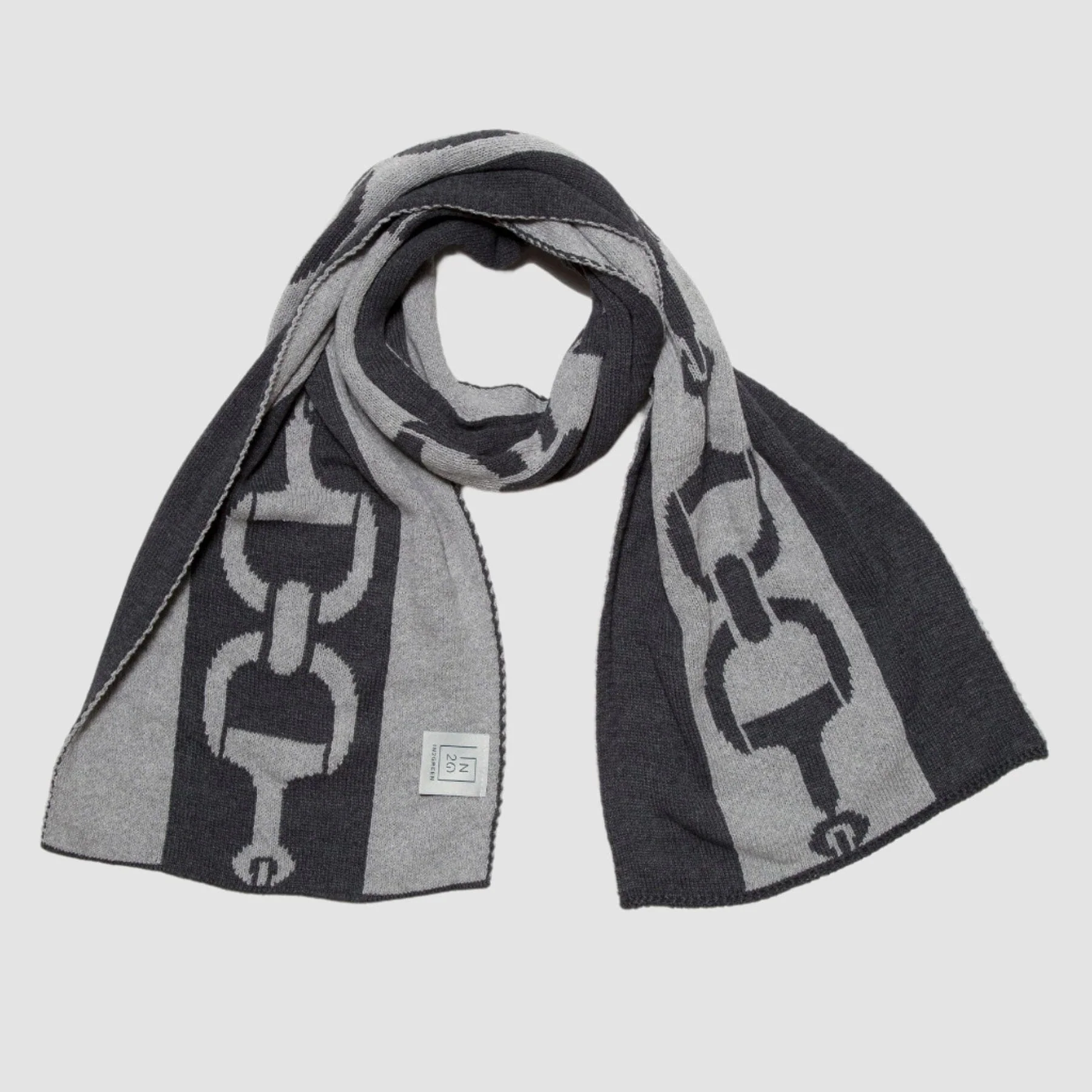 Reversible Scarf Sustainable Knit Snaffle Bit Stripe - Image 3