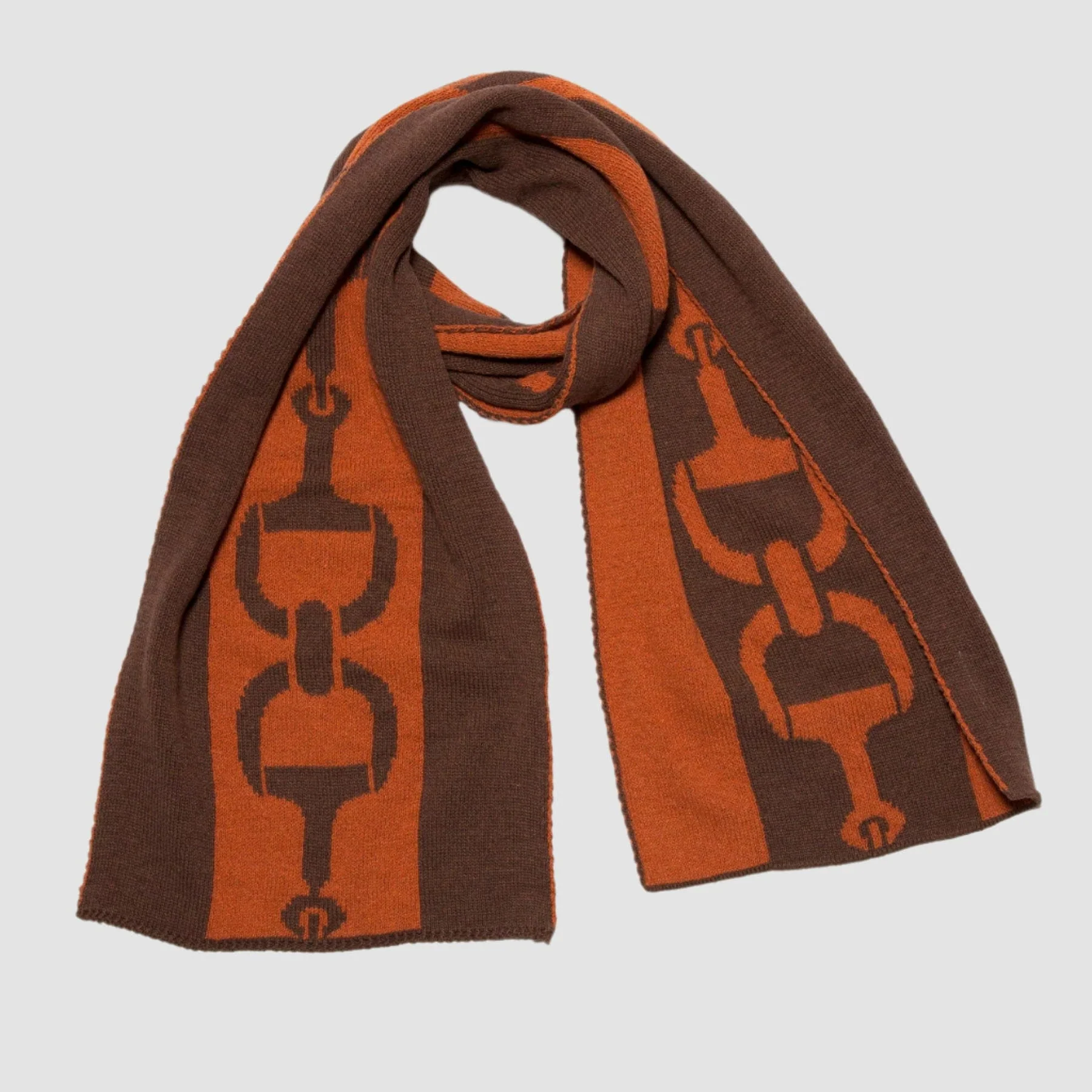 Reversible Scarf Sustainable Knit Snaffle Bit Stripe - Image 4