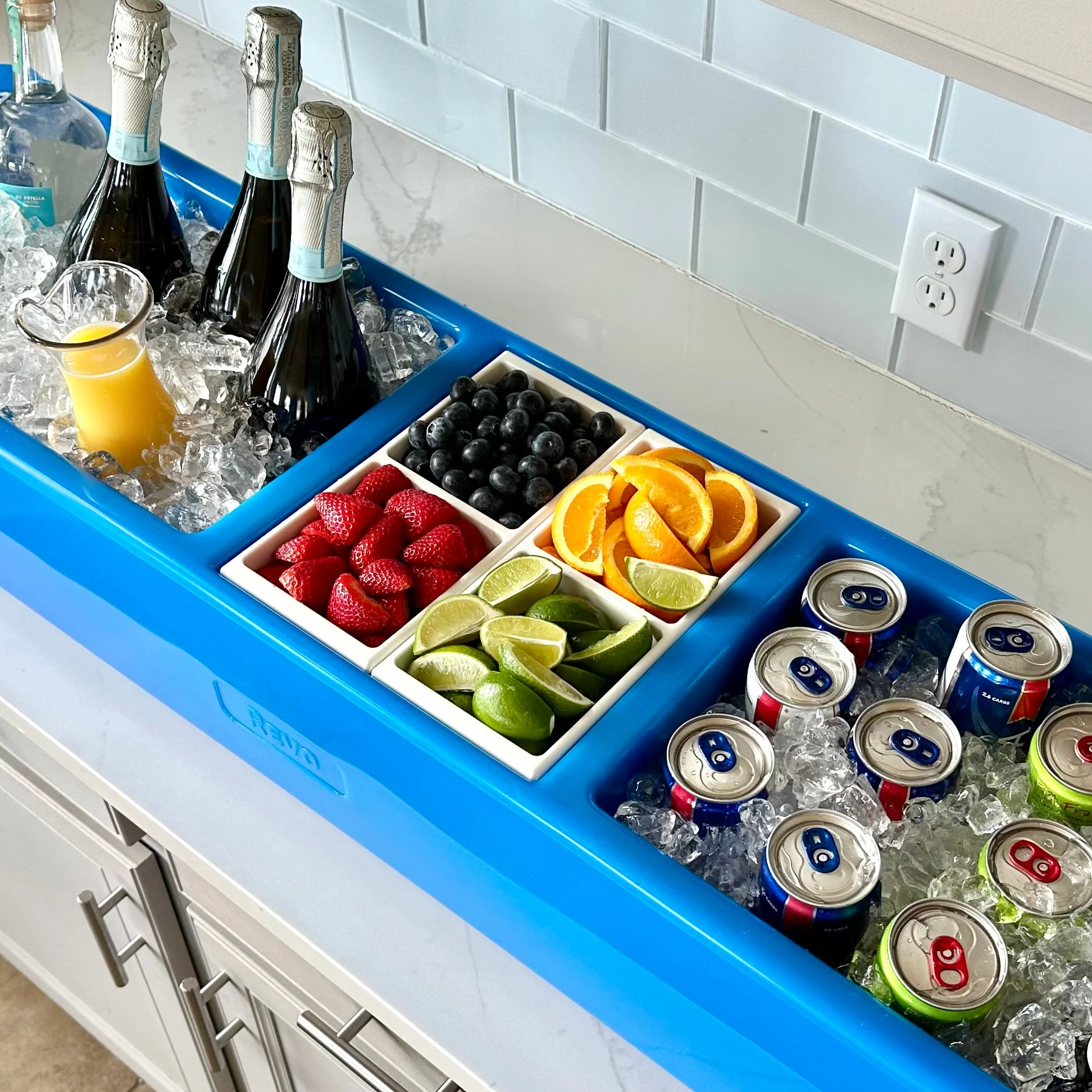 Insulated Party Barge Beverage Cooler - Blue Ocean - Image 4