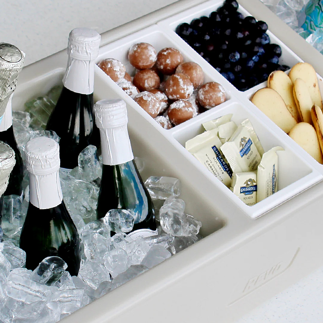 Insulated Party Barge Beverage Cooler - Greige Mist - Image 6