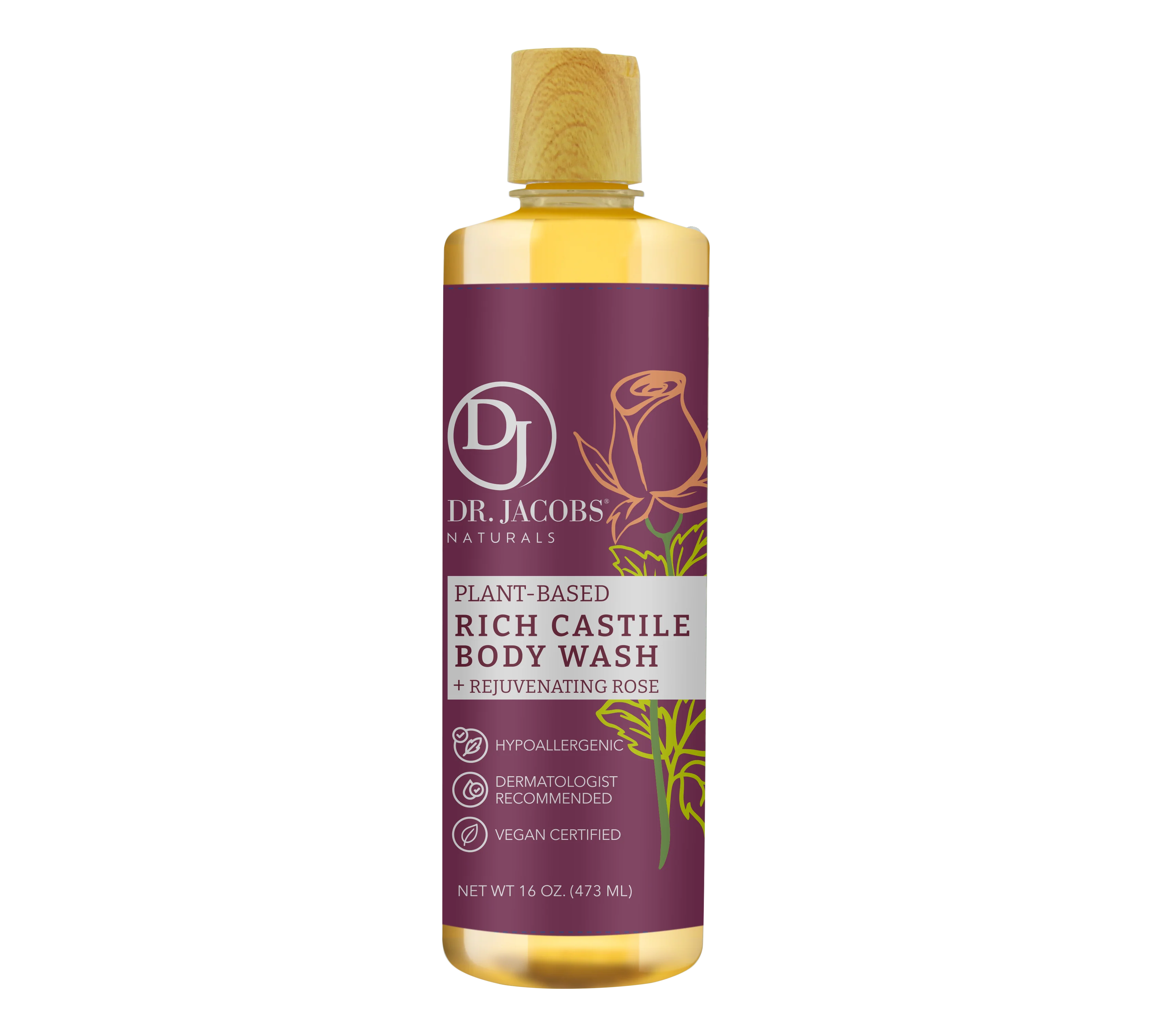 Rose Castile Body Wash - 32 oz - Image 5