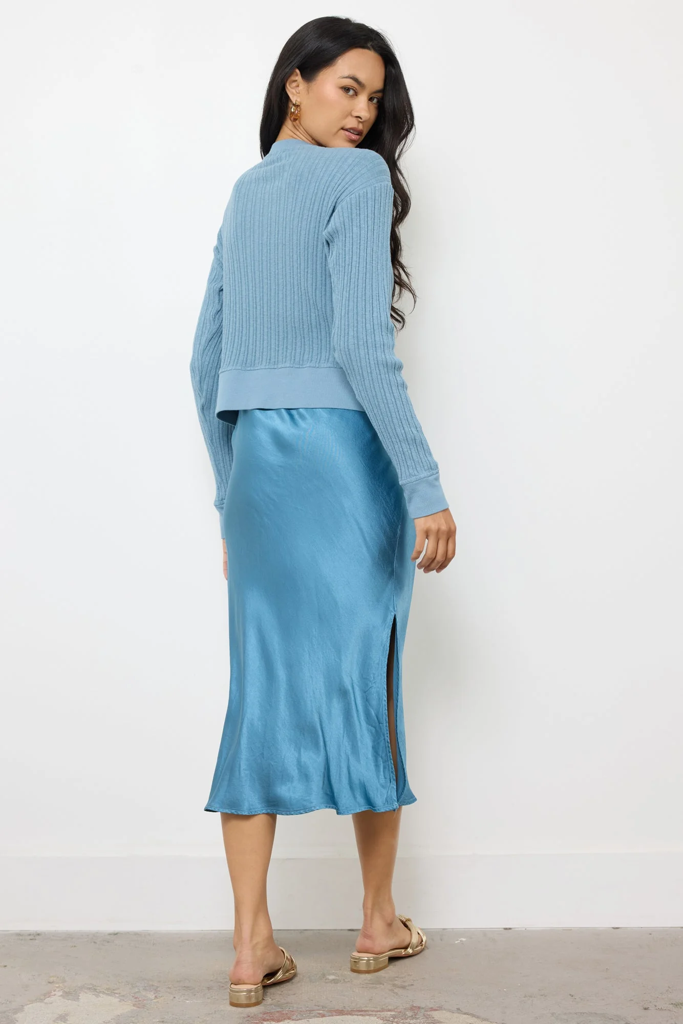 Striped Cotton Pullover - Banded Hem - Image 4