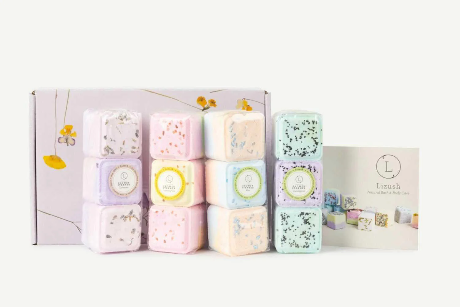 Relaxing Aromatic Shower Steamers - Set of 12 Gift Box