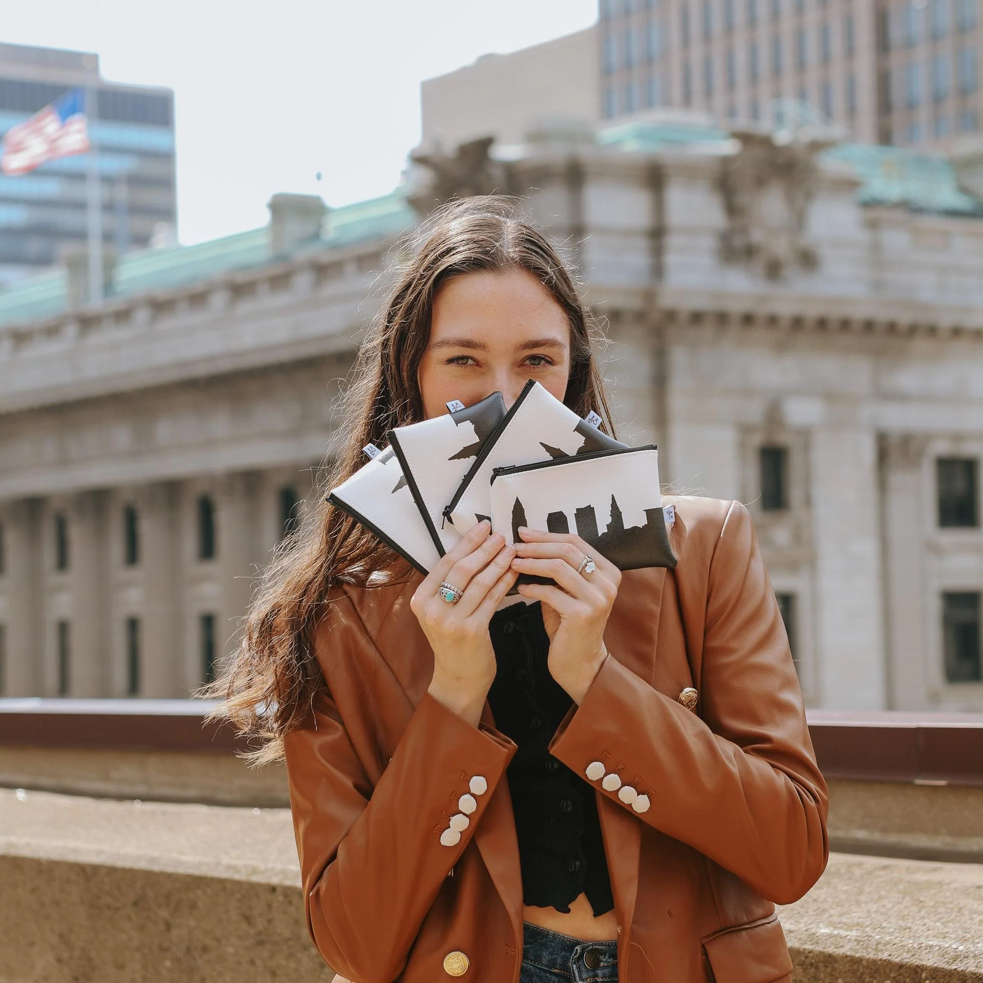 Skyline Vegan Leather Mini Wallet - Choose Your City - Image 4