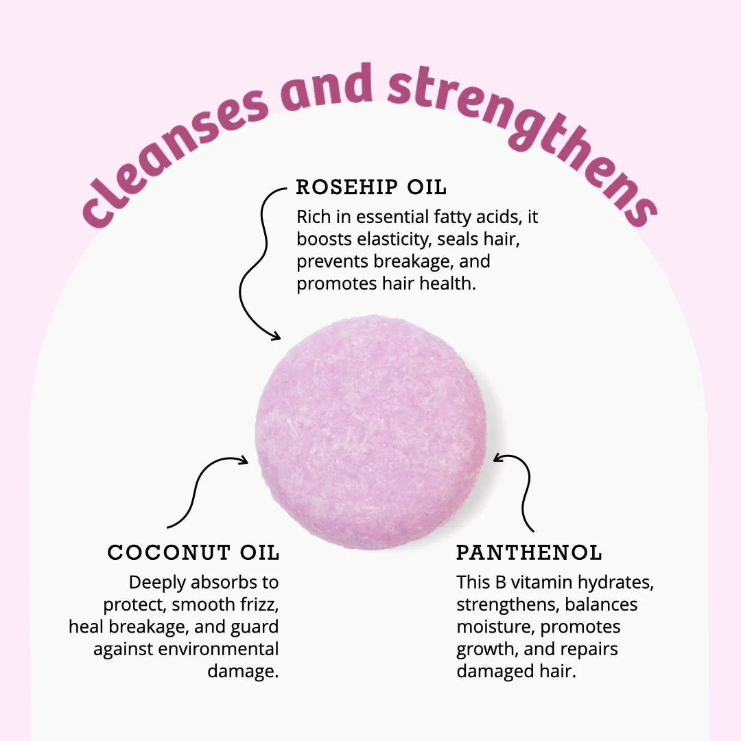 Super Bloom Strengthening Shampoo Bar - Sandalwood & Rose - Image 4