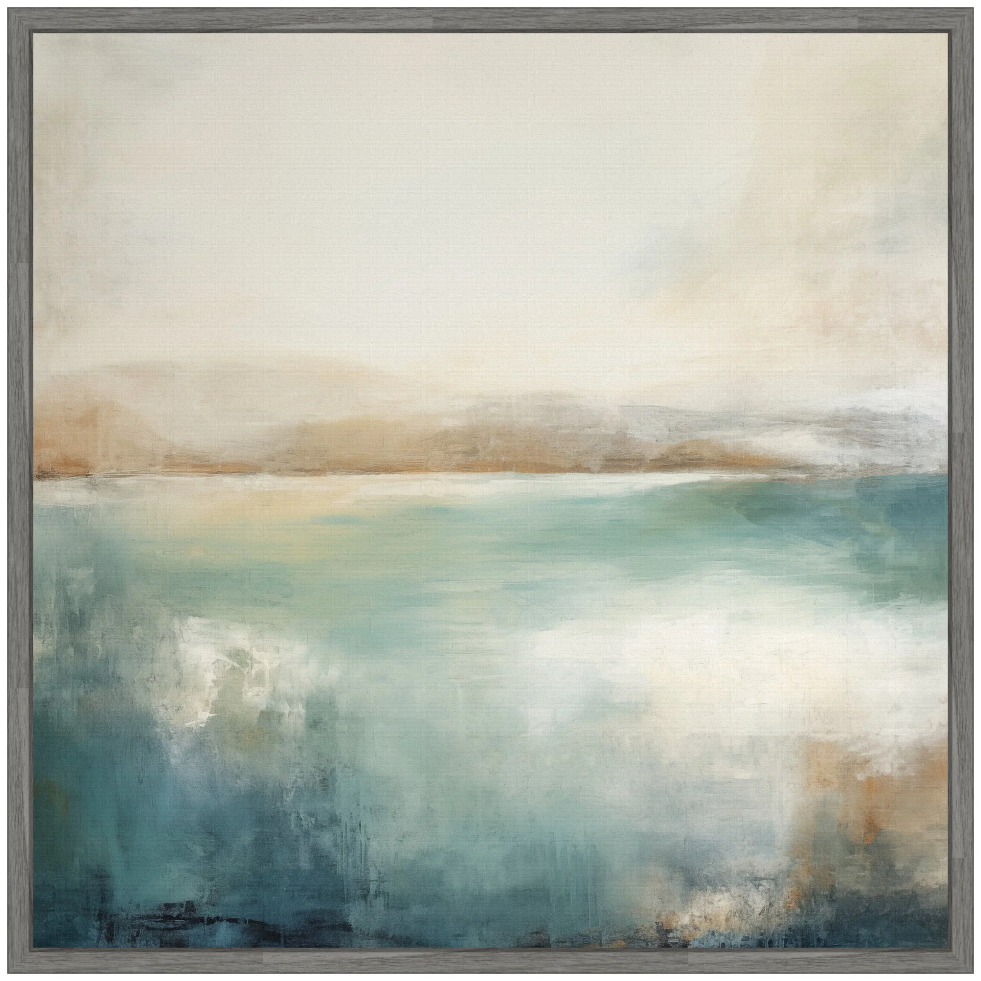 Sylvie Abstract Calming Lake Landscape Framed Canvas by The Creative Bunch Studio - Image 10