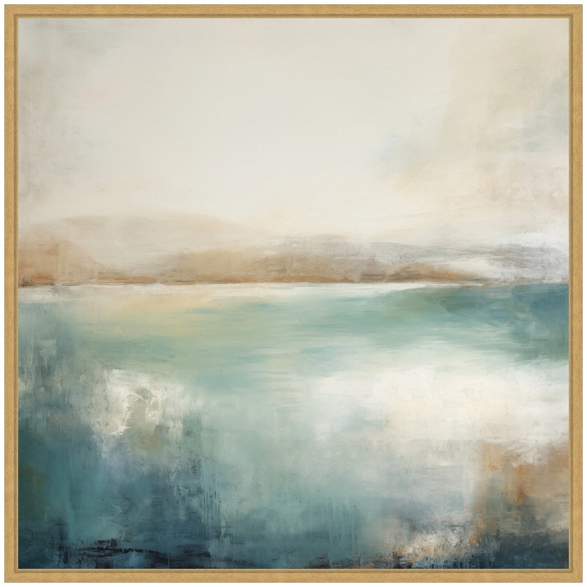 Sylvie Abstract Calming Lake Landscape Framed Canvas by The Creative Bunch Studio - Image 16
