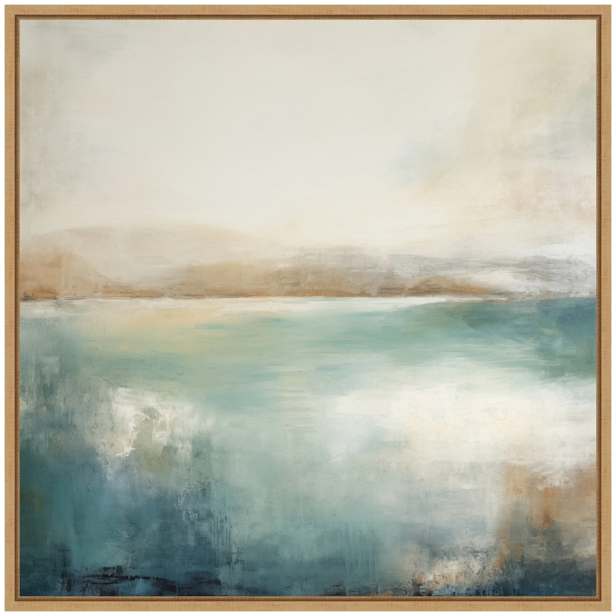 Sylvie Abstract Calming Lake Landscape Framed Canvas by The Creative Bunch Studio - Image 17