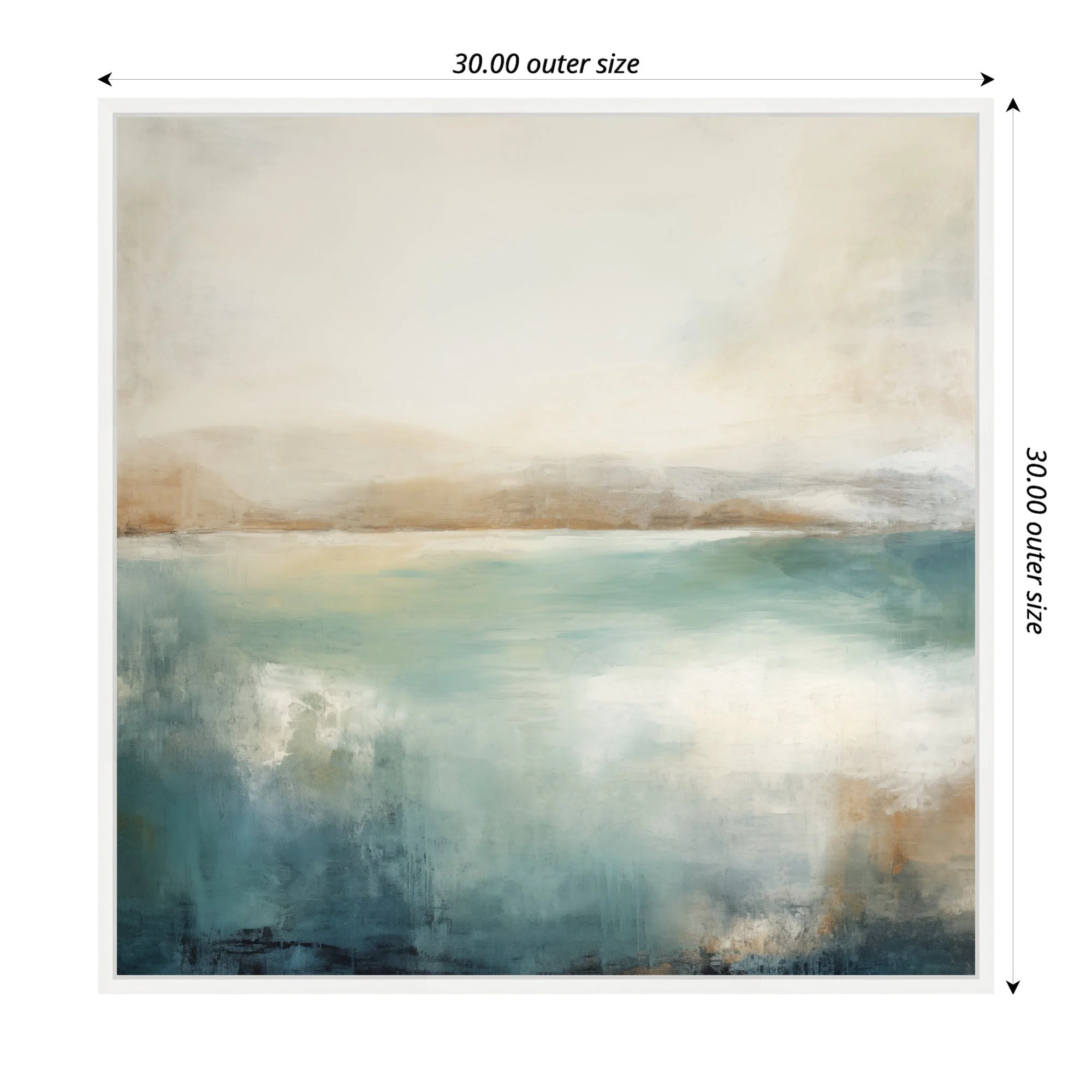 Sylvie Abstract Calming Lake Landscape Framed Canvas by The Creative Bunch Studio - Image 19