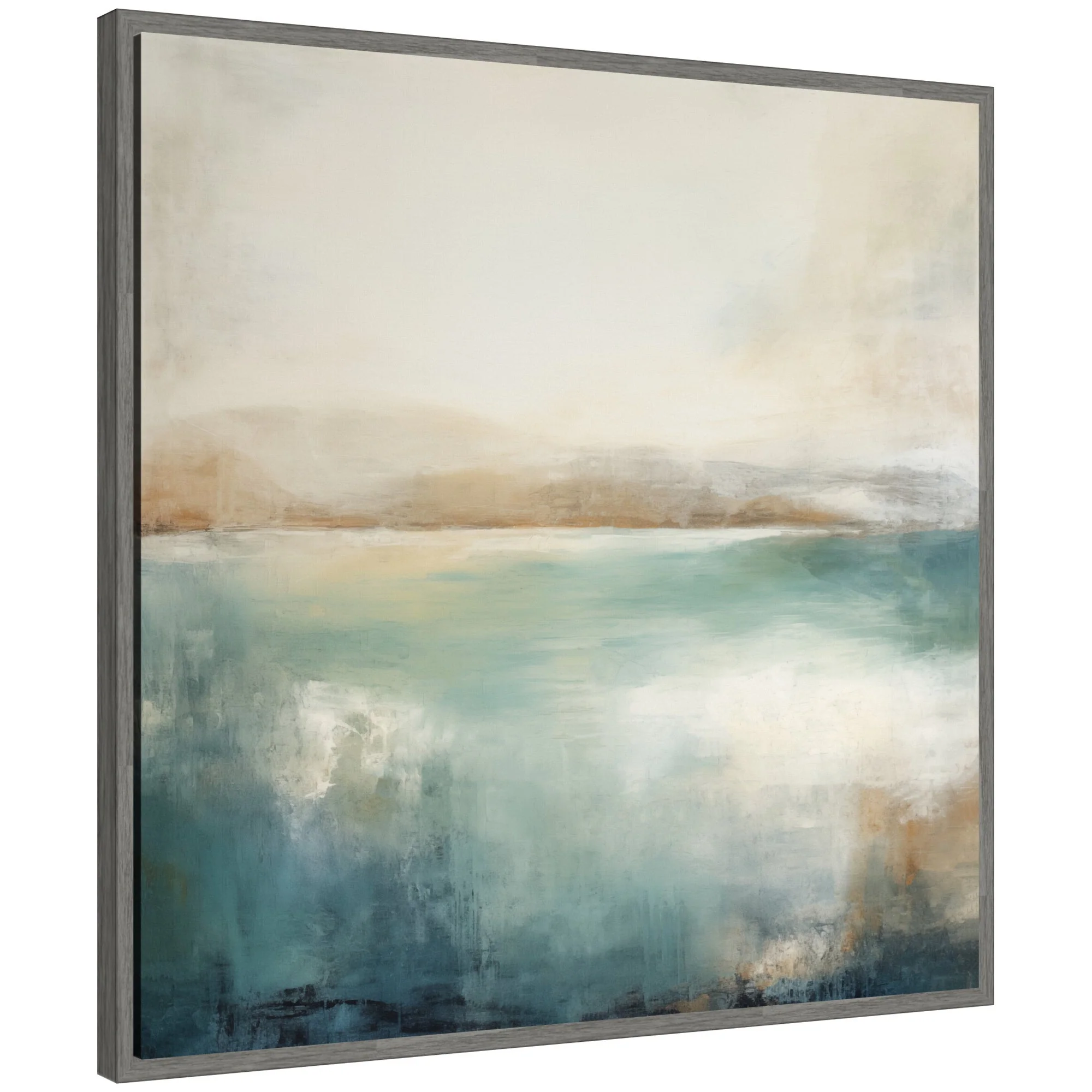 Sylvie Abstract Calming Lake Landscape Framed Canvas by The Creative Bunch Studio - Image 22