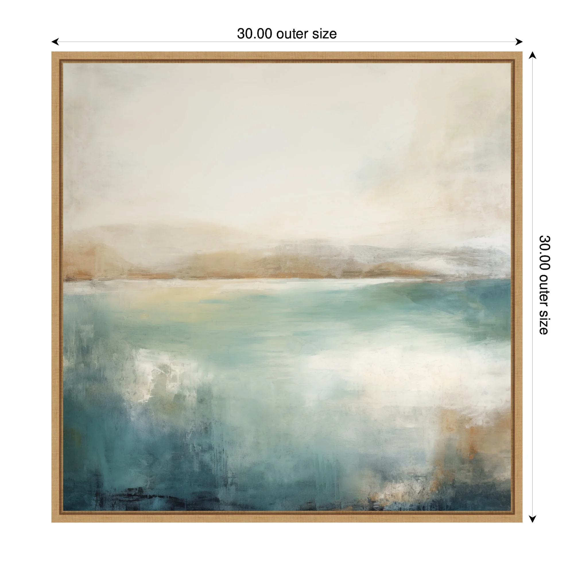 Sylvie Abstract Calming Lake Landscape Framed Canvas by The Creative Bunch Studio - Image 8