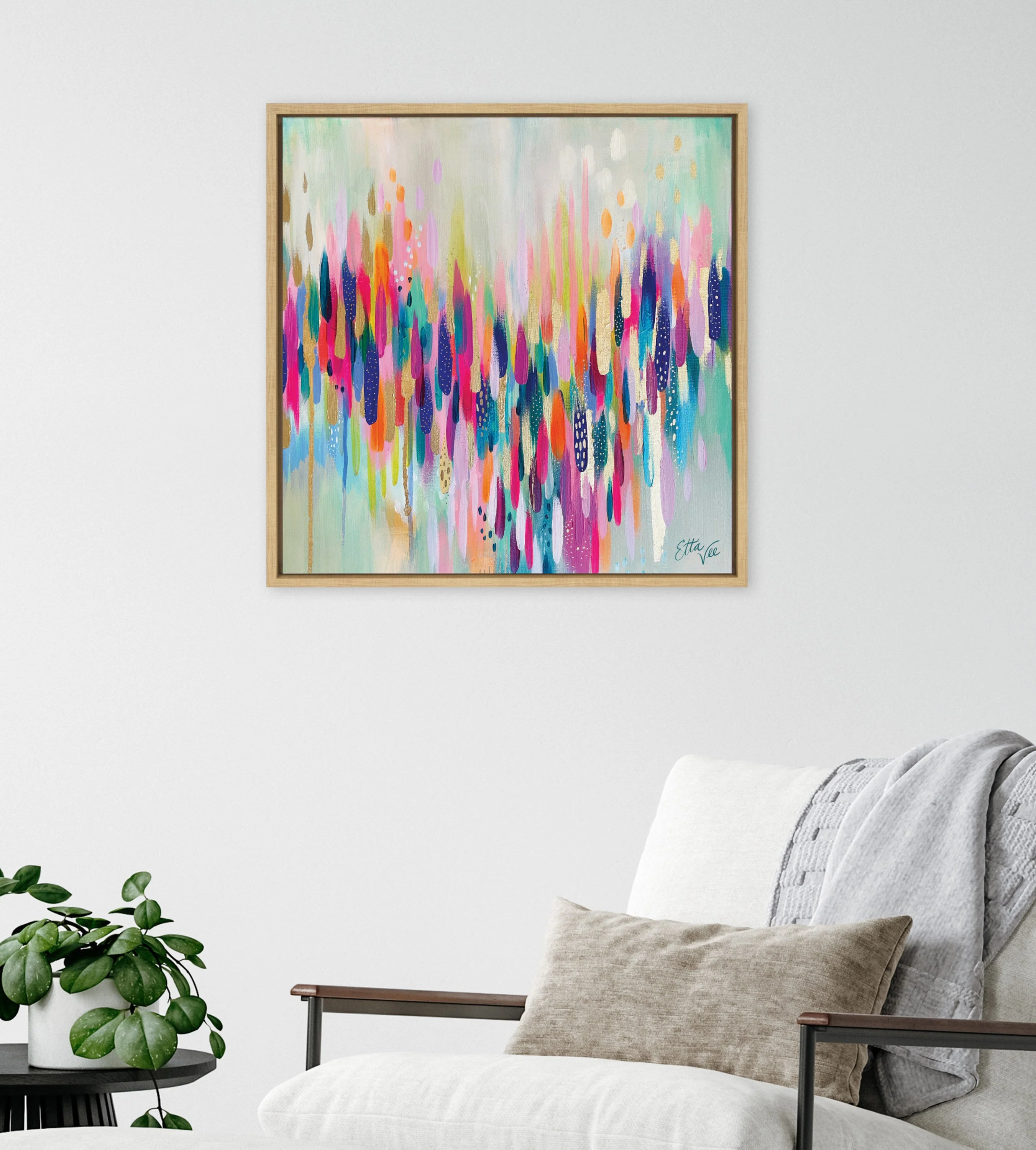 Sylvie Brushstroke 154 Framed Canvas by Jessi Raulet of Ettavee - Image 10