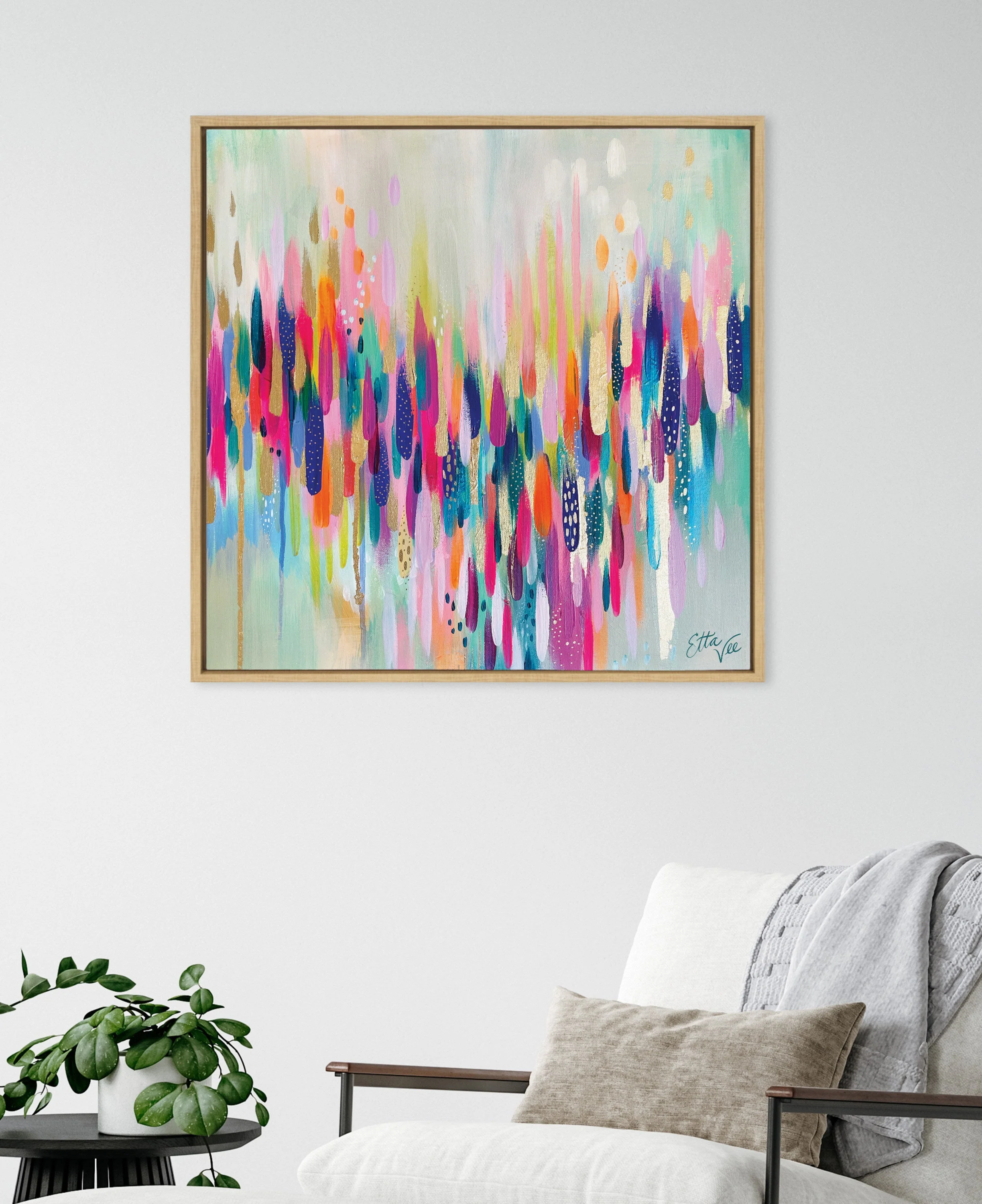 Sylvie Brushstroke 154 Framed Canvas by Jessi Raulet of Ettavee - Image 19