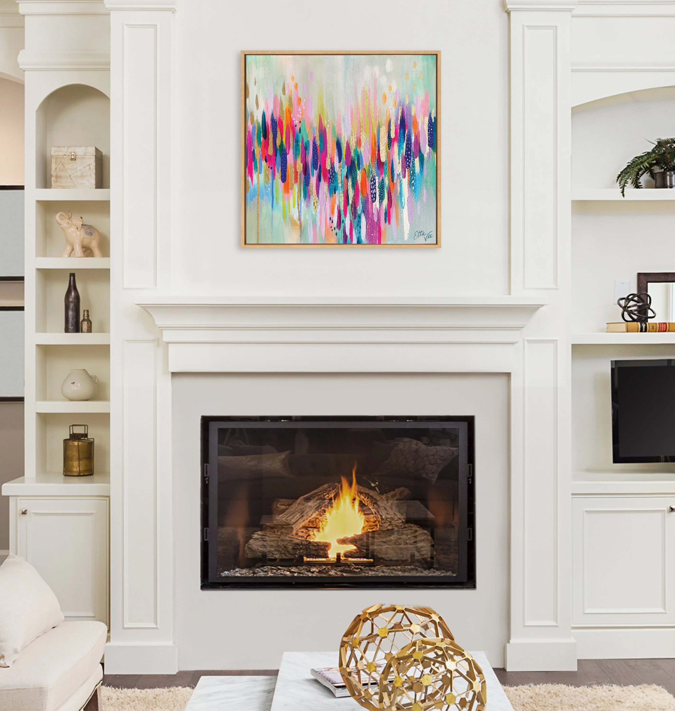 Sylvie Brushstroke 154 Framed Canvas by Jessi Raulet of Ettavee - Image 20