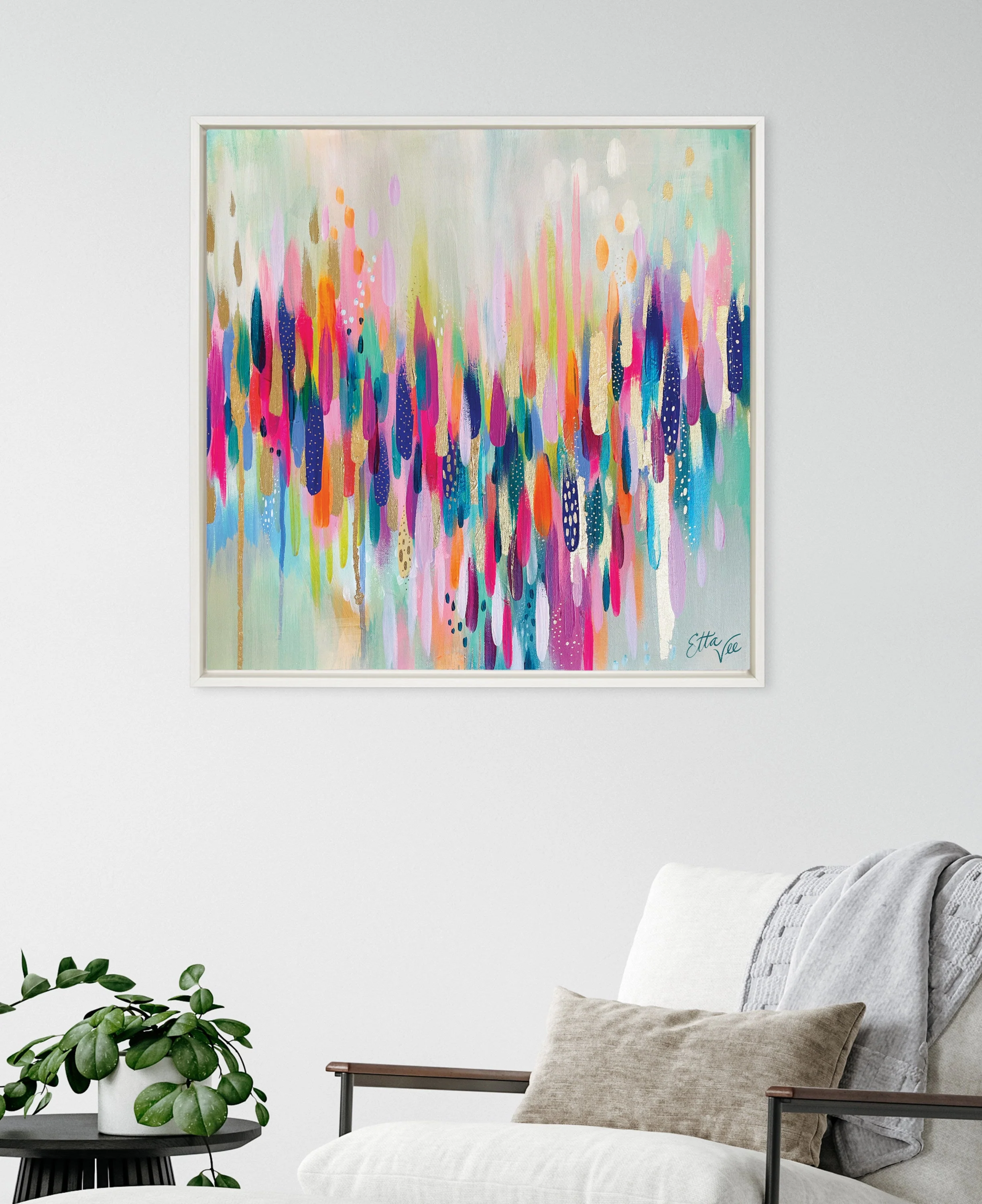 Sylvie Brushstroke 154 Framed Canvas by Jessi Raulet of Ettavee - Image 25