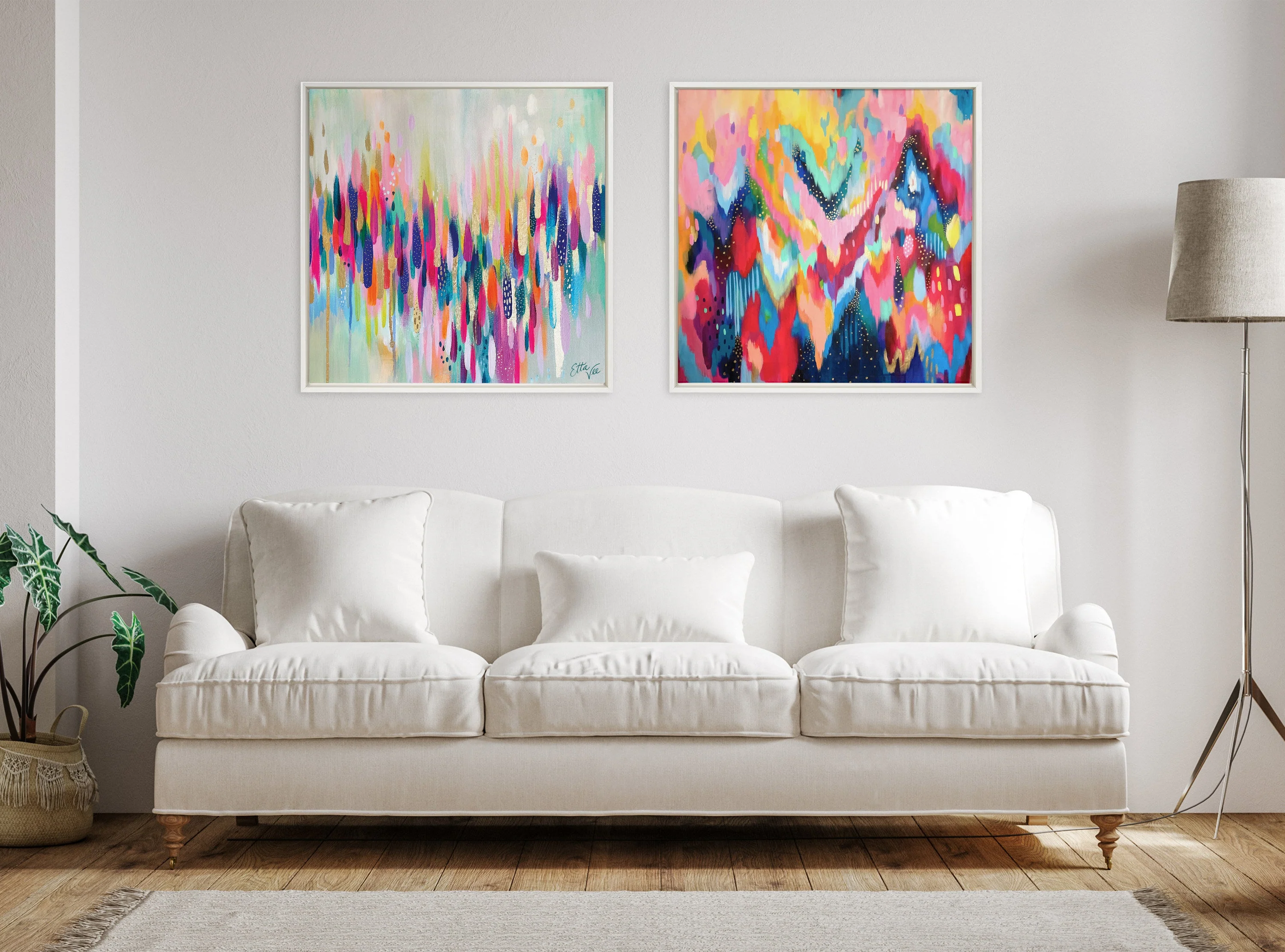 Sylvie Brushstroke 154 Framed Canvas by Jessi Raulet of Ettavee - Image 26