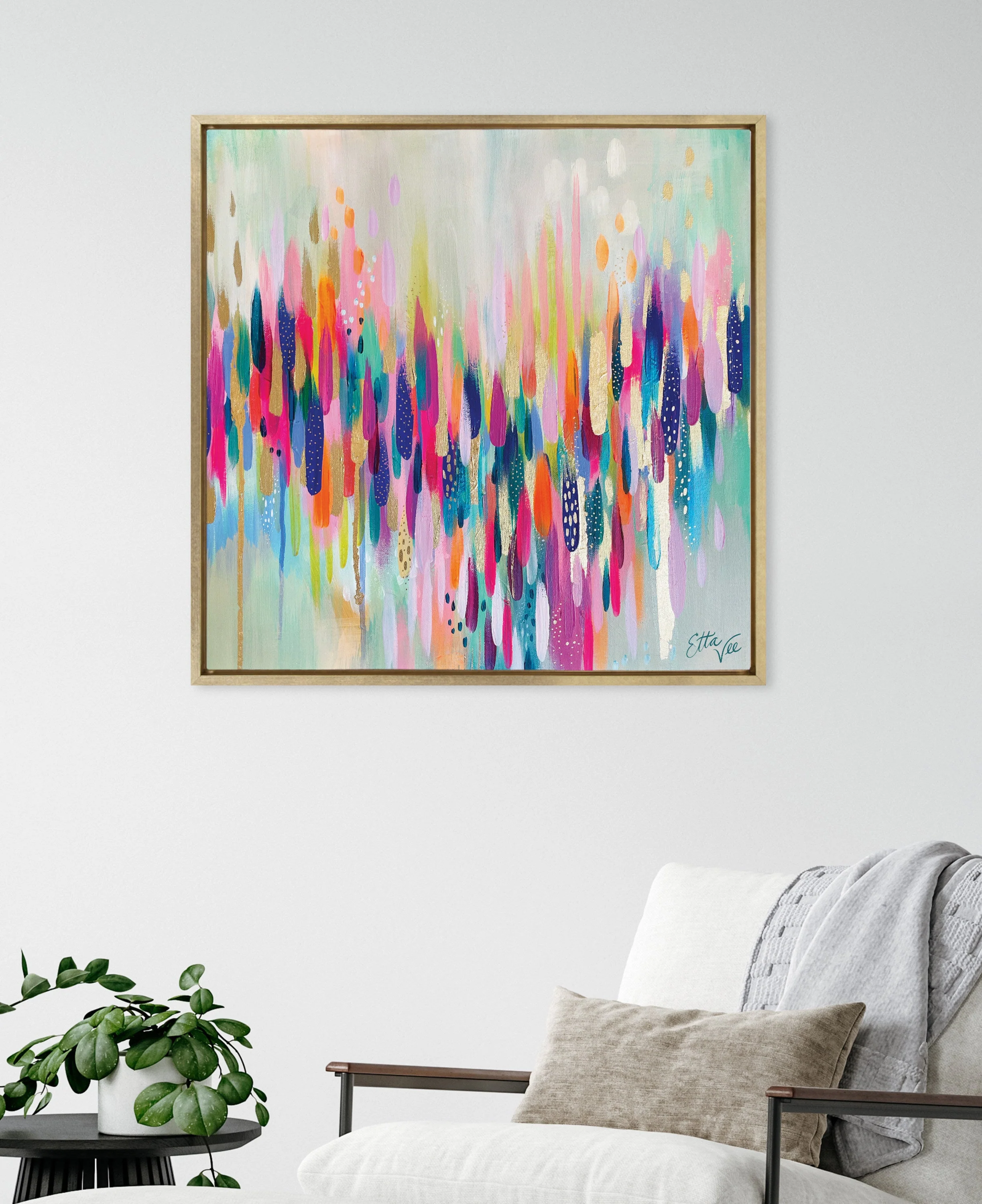 Sylvie Brushstroke 154 Framed Canvas by Jessi Raulet of Ettavee - Image 31