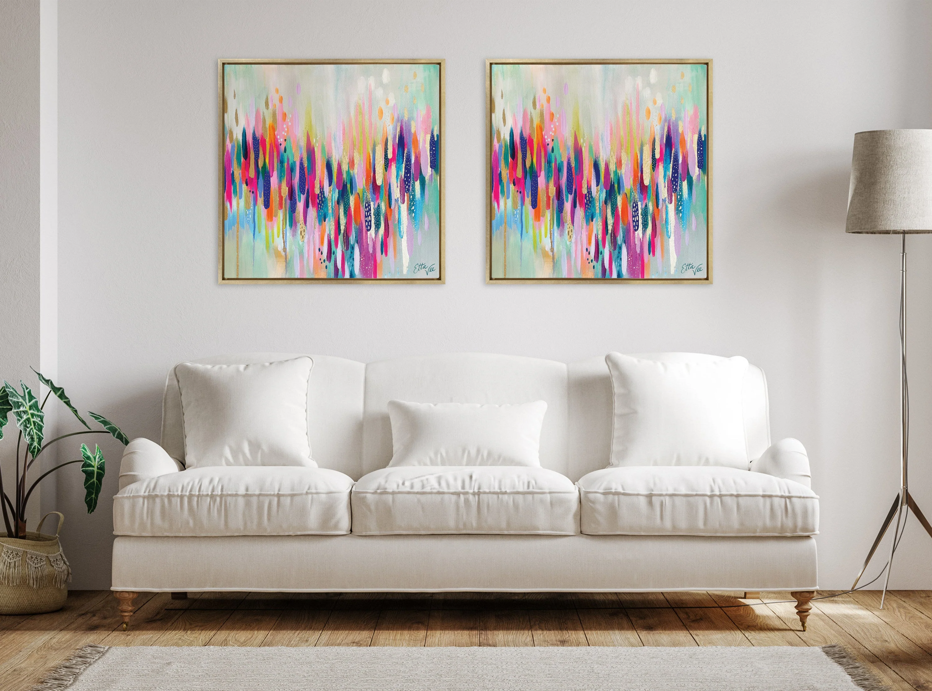 Sylvie Brushstroke 154 Framed Canvas by Jessi Raulet of Ettavee - Image 32