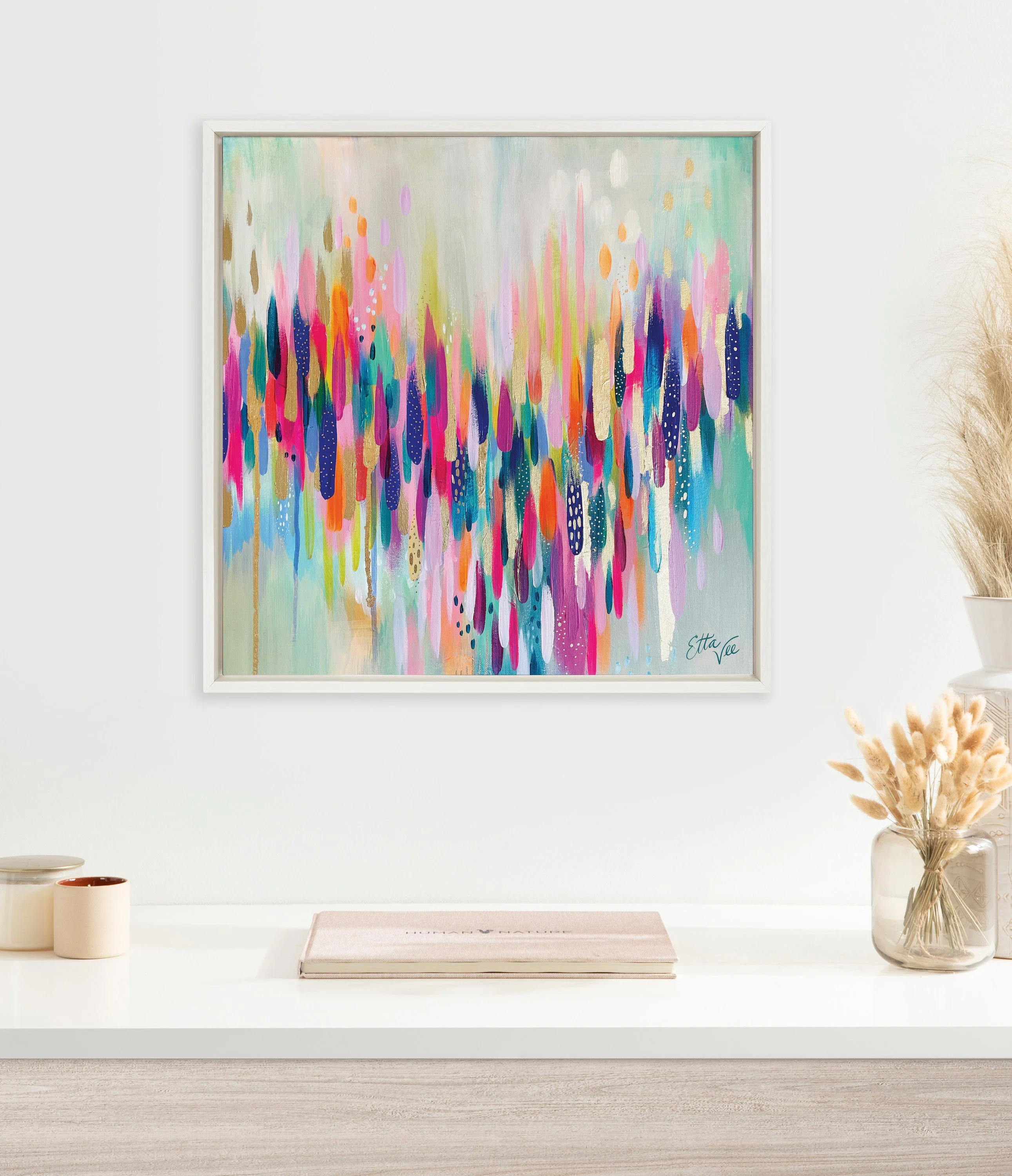Sylvie Brushstroke 154 Framed Canvas by Jessi Raulet of Ettavee - Image 4