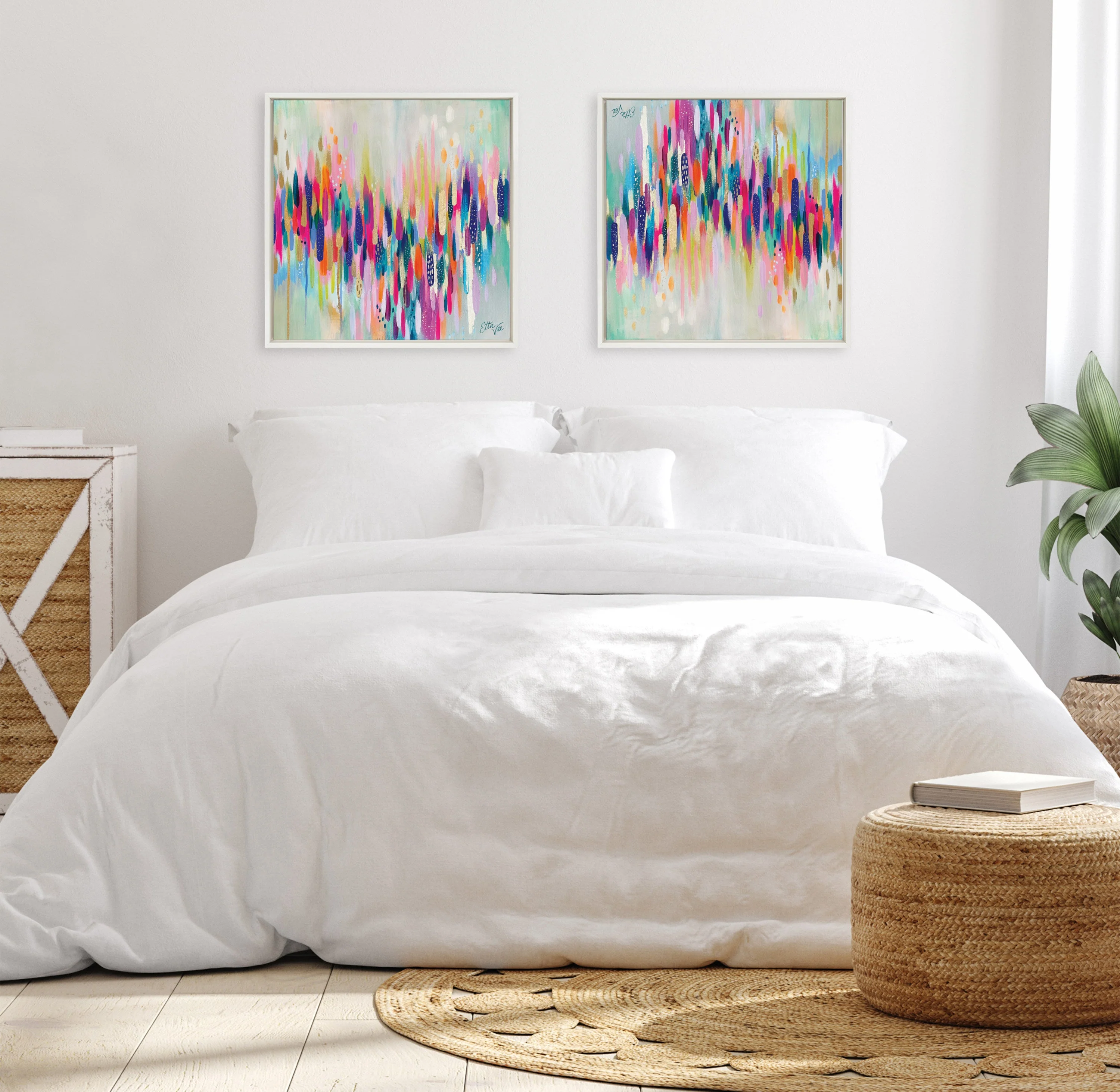 Sylvie Brushstroke 154 Framed Canvas by Jessi Raulet of Ettavee - Image 5