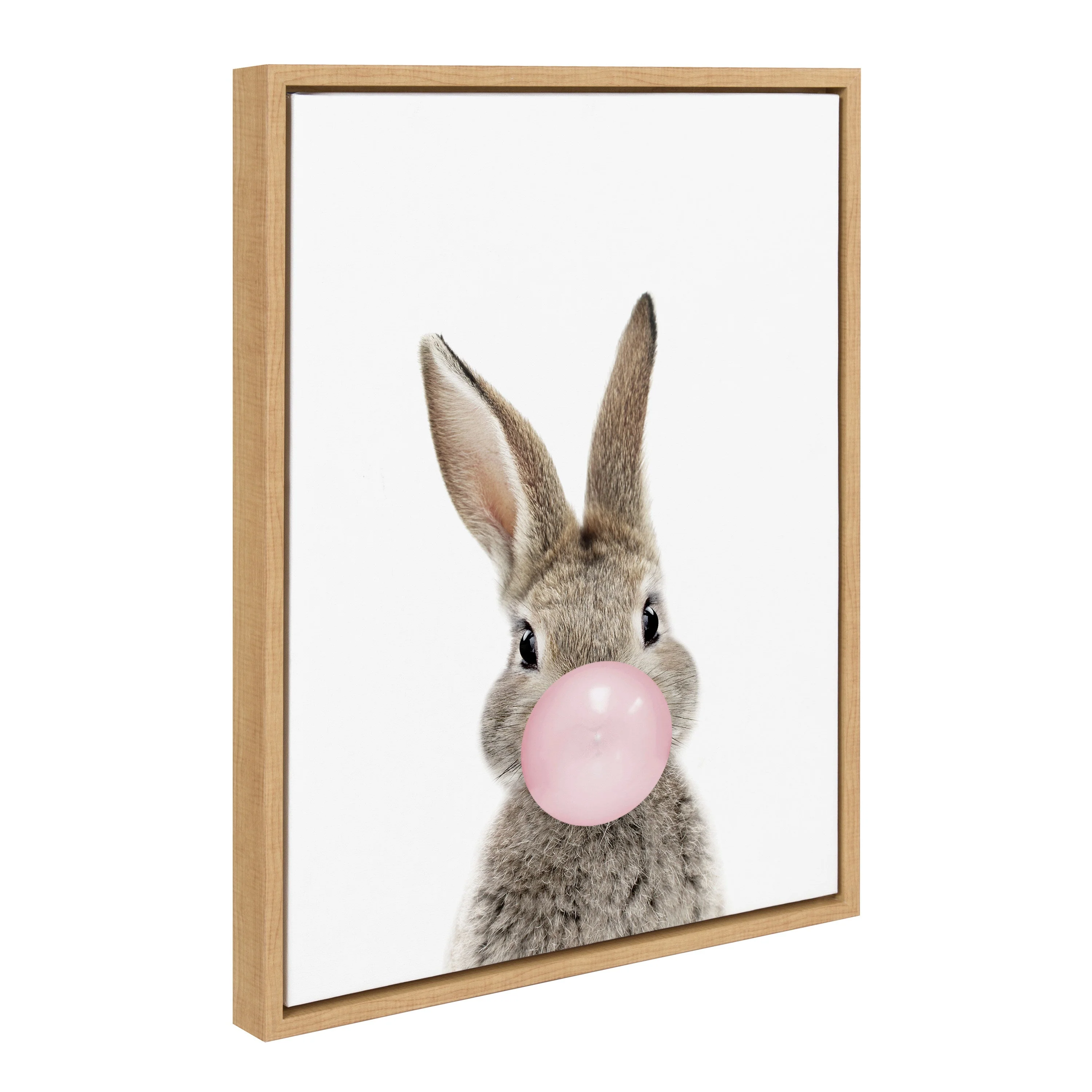 Sylvie Bubble Gum Bunny Framed Canvas by Amy Peterson Art Studio - Image 11