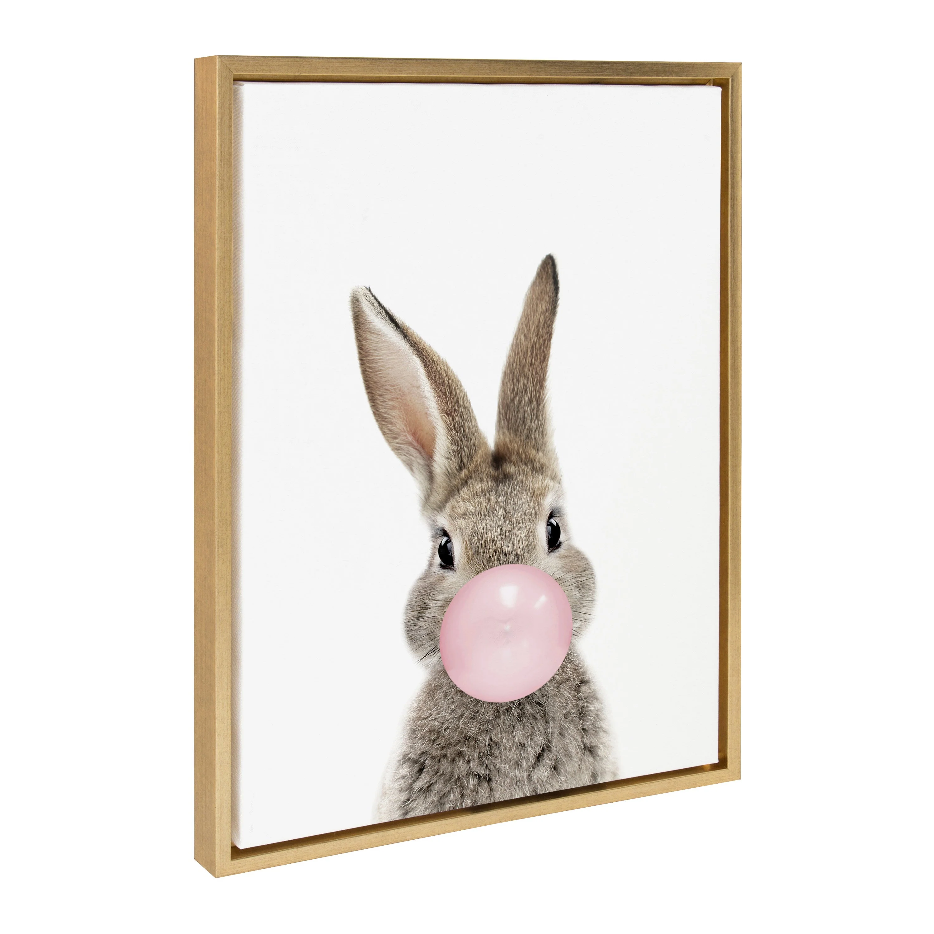 Sylvie Bubble Gum Bunny Framed Canvas by Amy Peterson Art Studio - Image 12