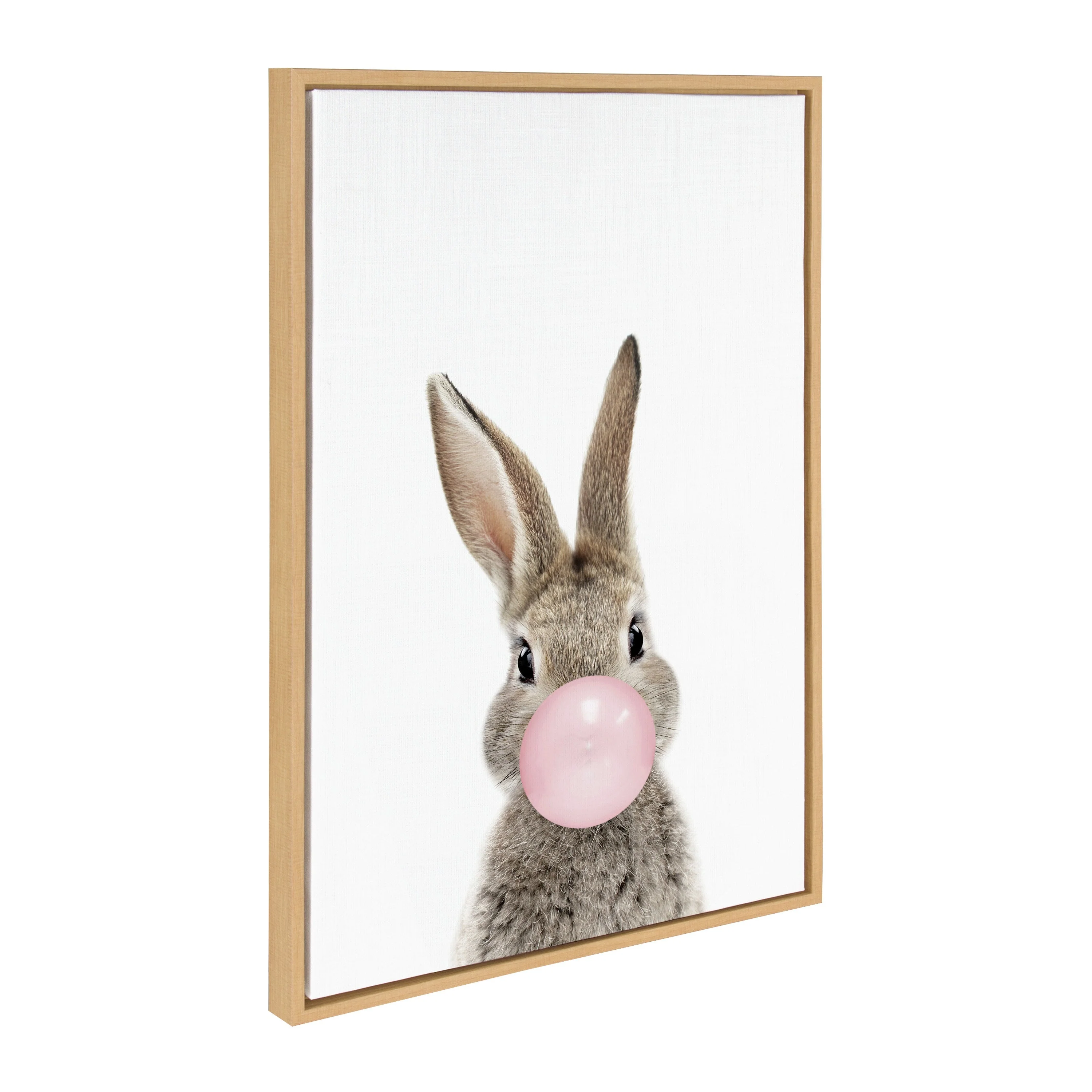Sylvie Bubble Gum Bunny Framed Canvas by Amy Peterson Art Studio - Image 13