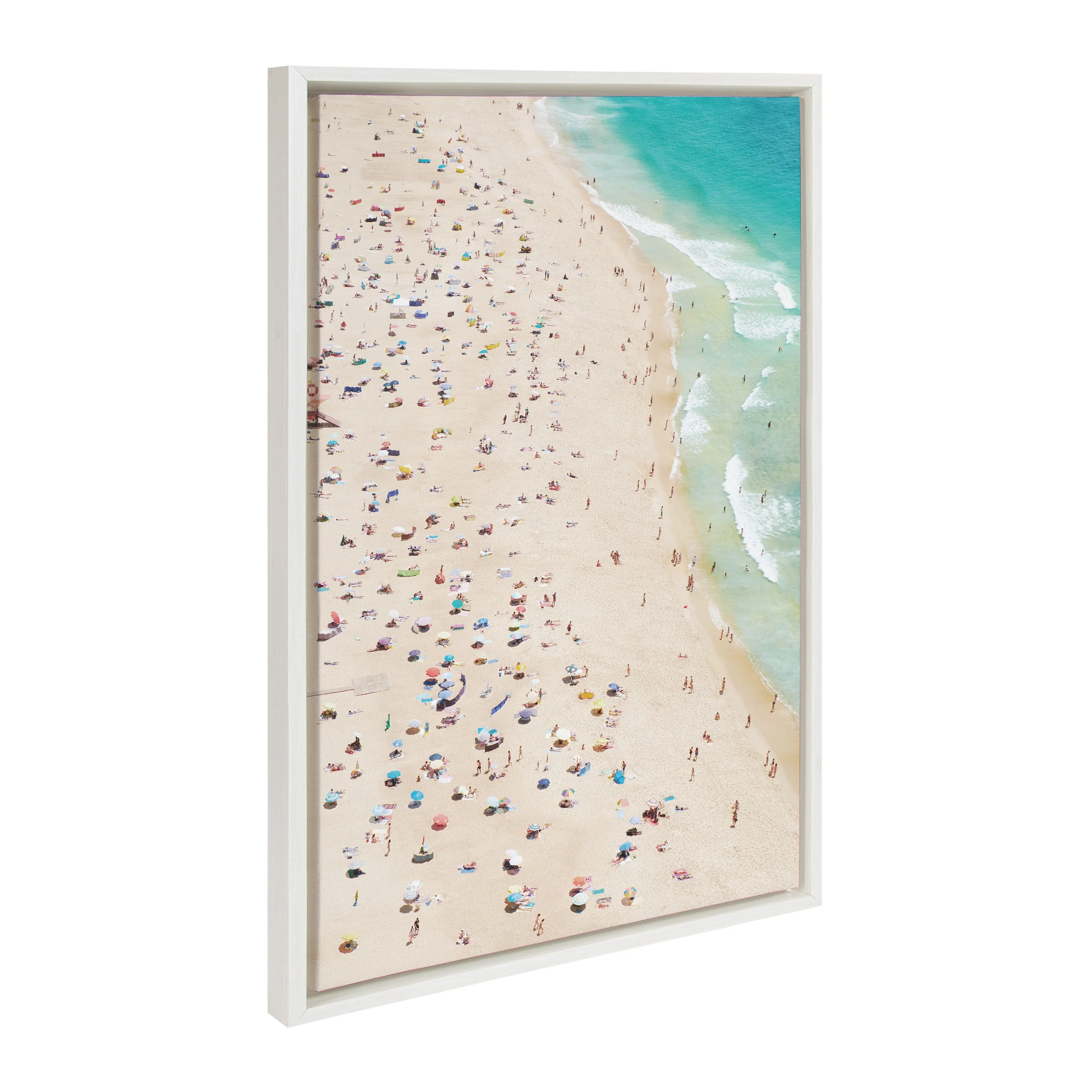 Sylvie Crowded Beach from Above Framed Canvas by Amy Peterson Art Studio - Image 10