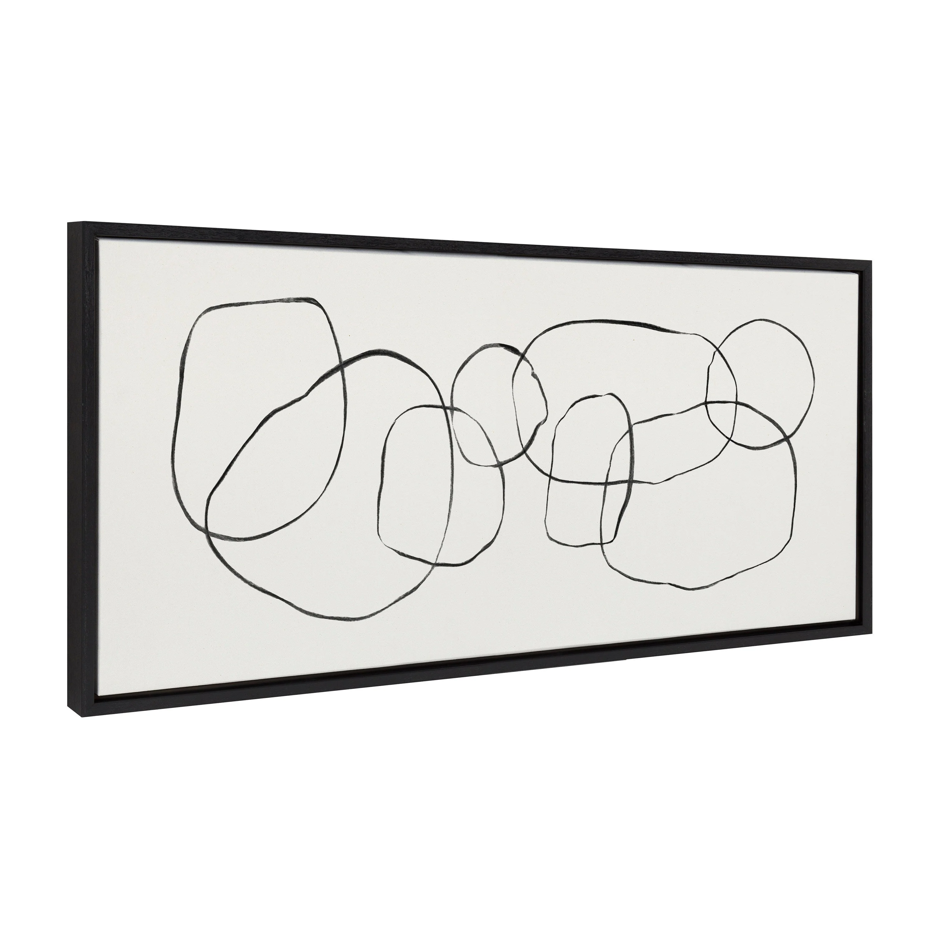Sylvie Dancing Circles Framed Canvas by Teju Reval of SnazzyHues - Image 54