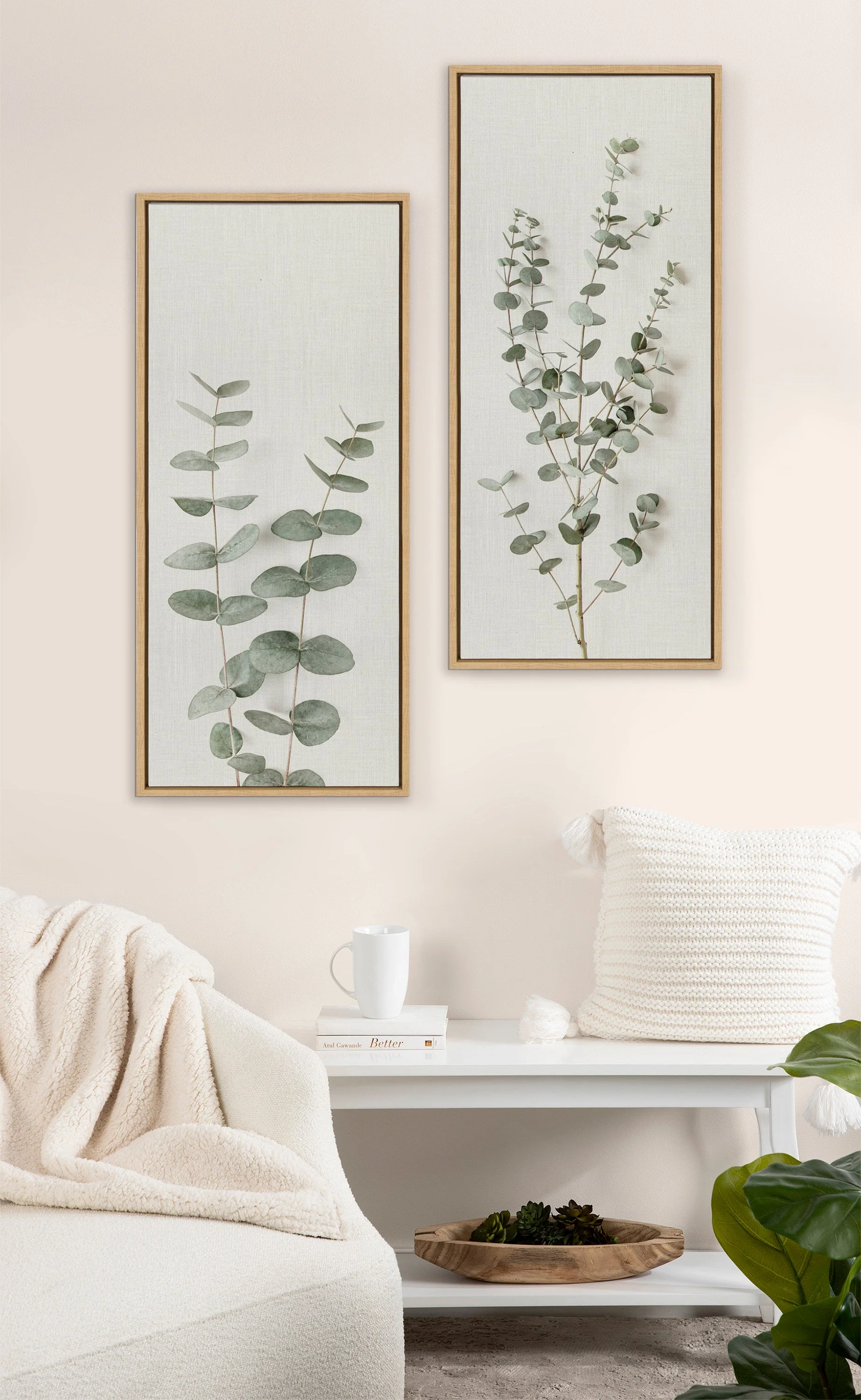 Sylvie Eucalyptus Botanical I Framed Canvas by The Creative Bunch Studio - Image 28