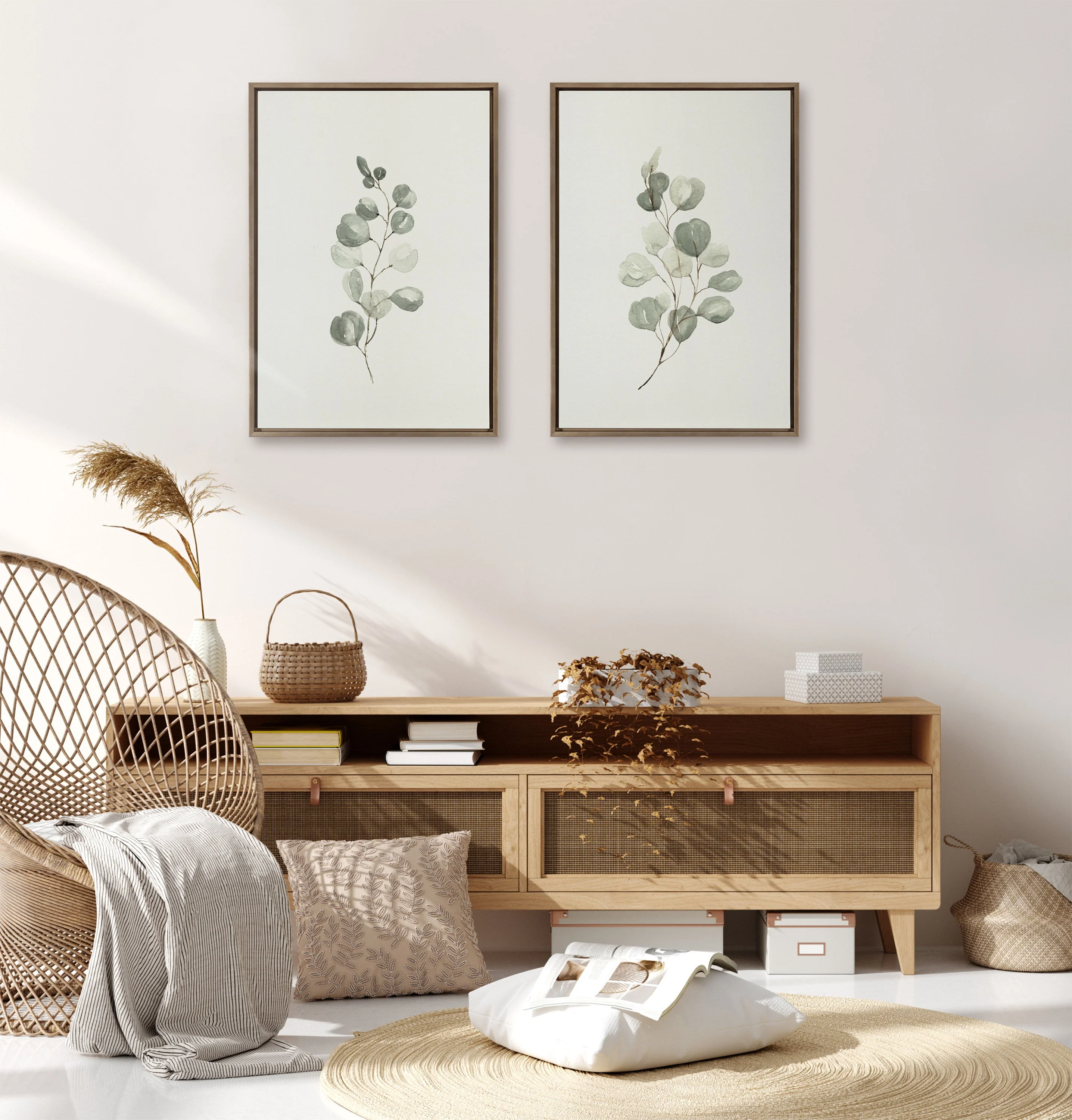 Sylvie Eucalyptus Framed Canvas Set by Maja Mitrovic of Makes My Day Happy - Image 12