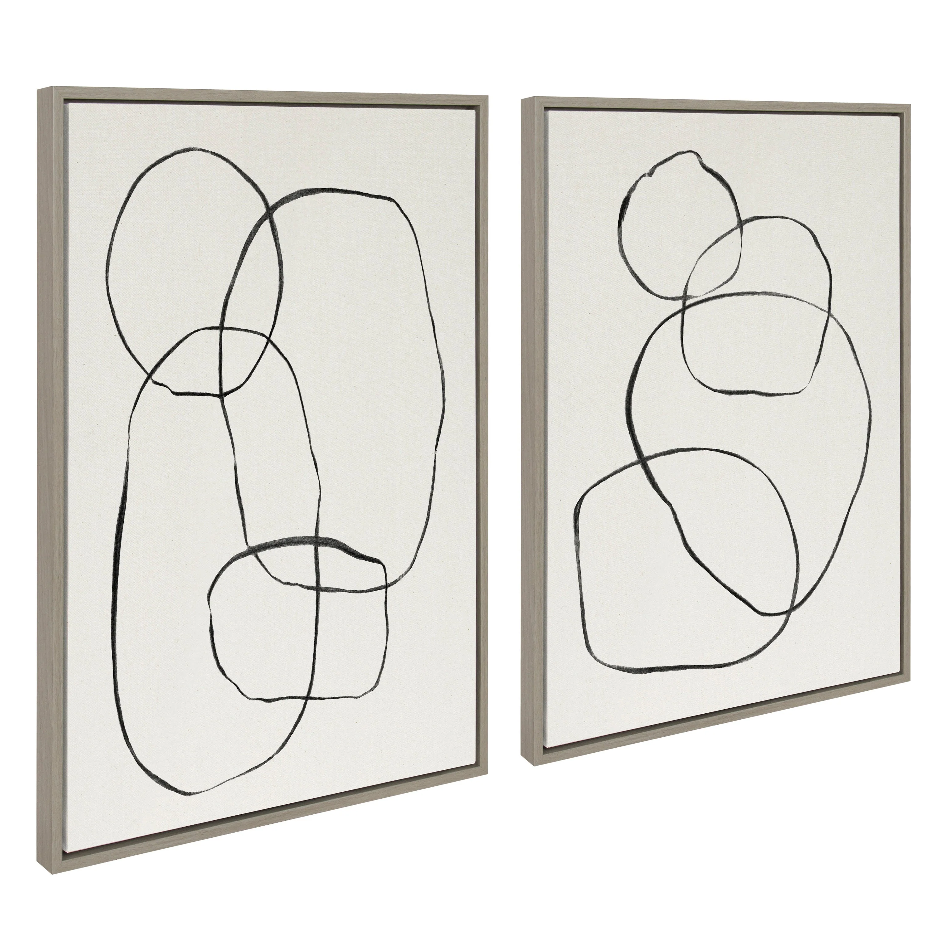 Sylvie Going in Circles Framed Textured Canvas Set by Teju Reval of SnazzyHues - Image 12