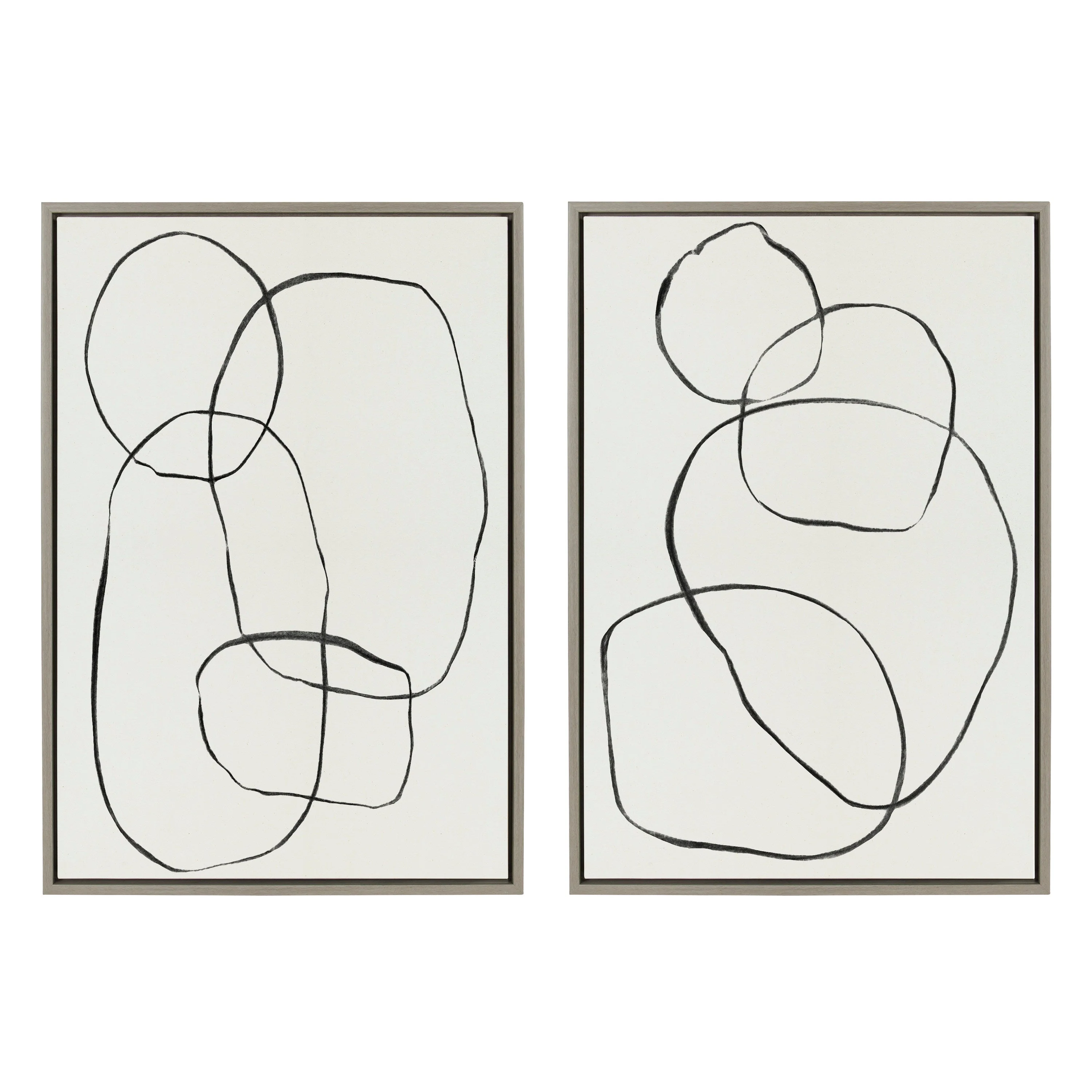 Sylvie Going in Circles Framed Textured Canvas Set by Teju Reval of SnazzyHues - Image 13