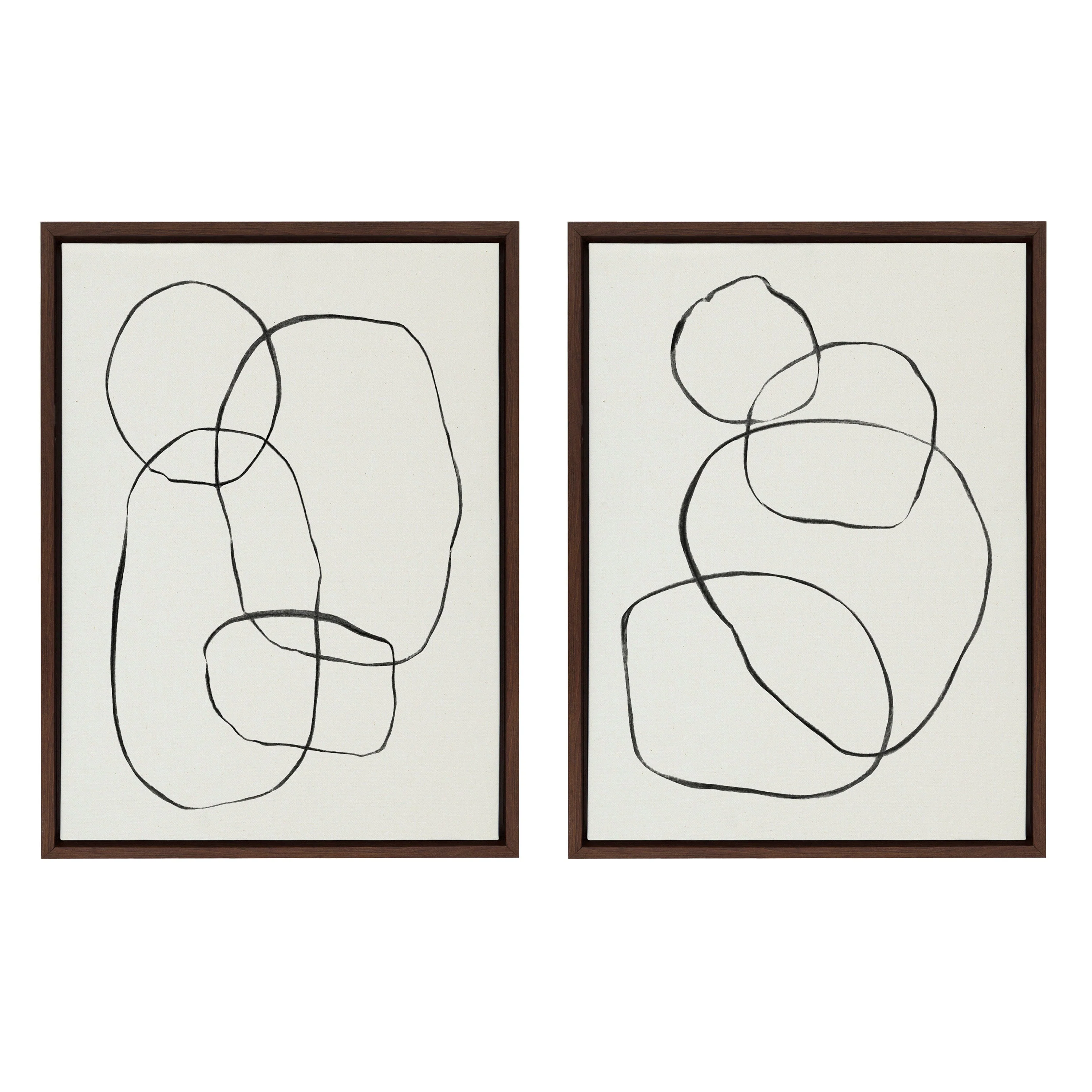 Sylvie Going in Circles Framed Textured Canvas Set by Teju Reval of SnazzyHues - Image 51