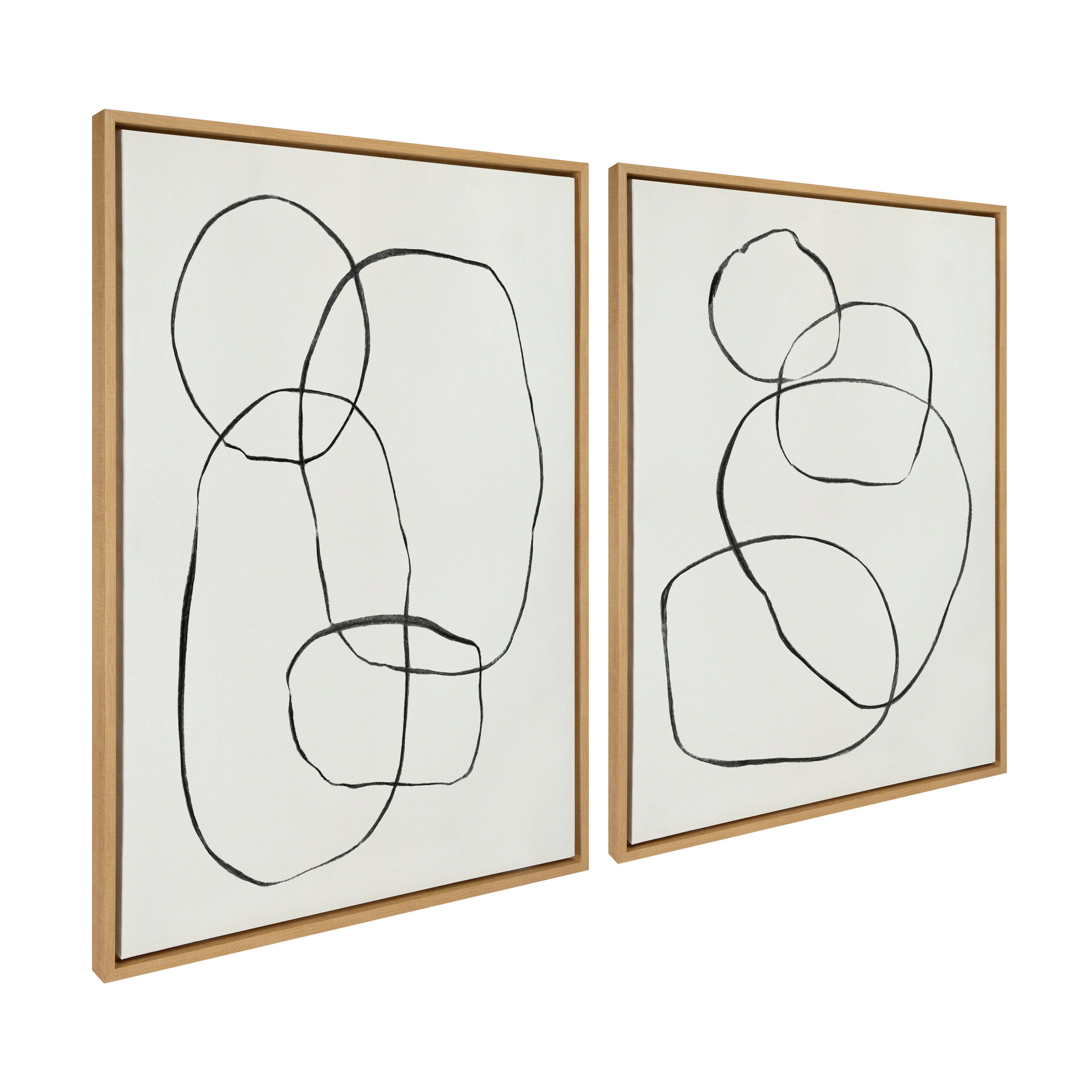 Sylvie Going in Circles Framed Textured Canvas Set by Teju Reval of SnazzyHues - Image 8