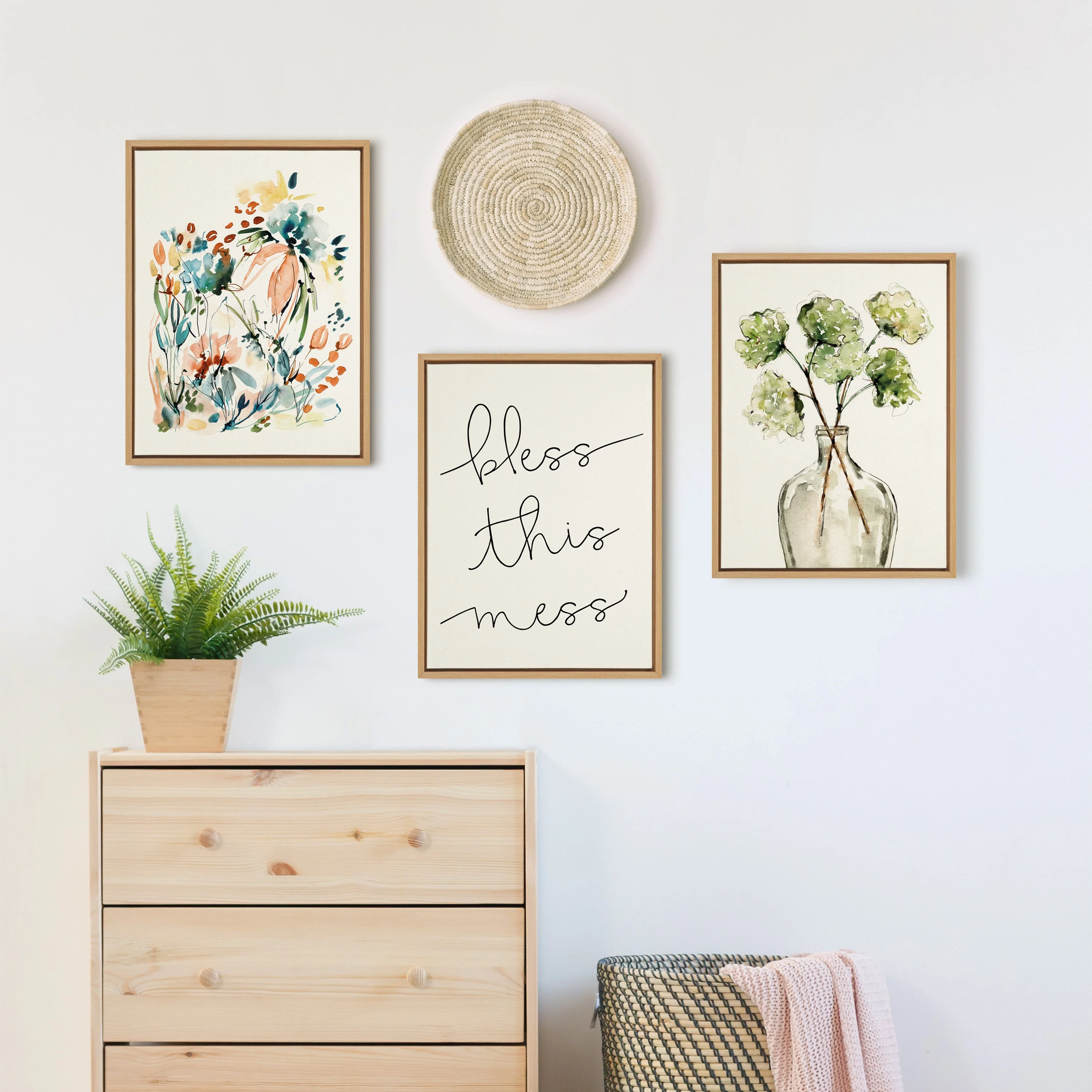 Sylvie Greenery Vase Framed Canvas by Sara Berrenson - Image 15