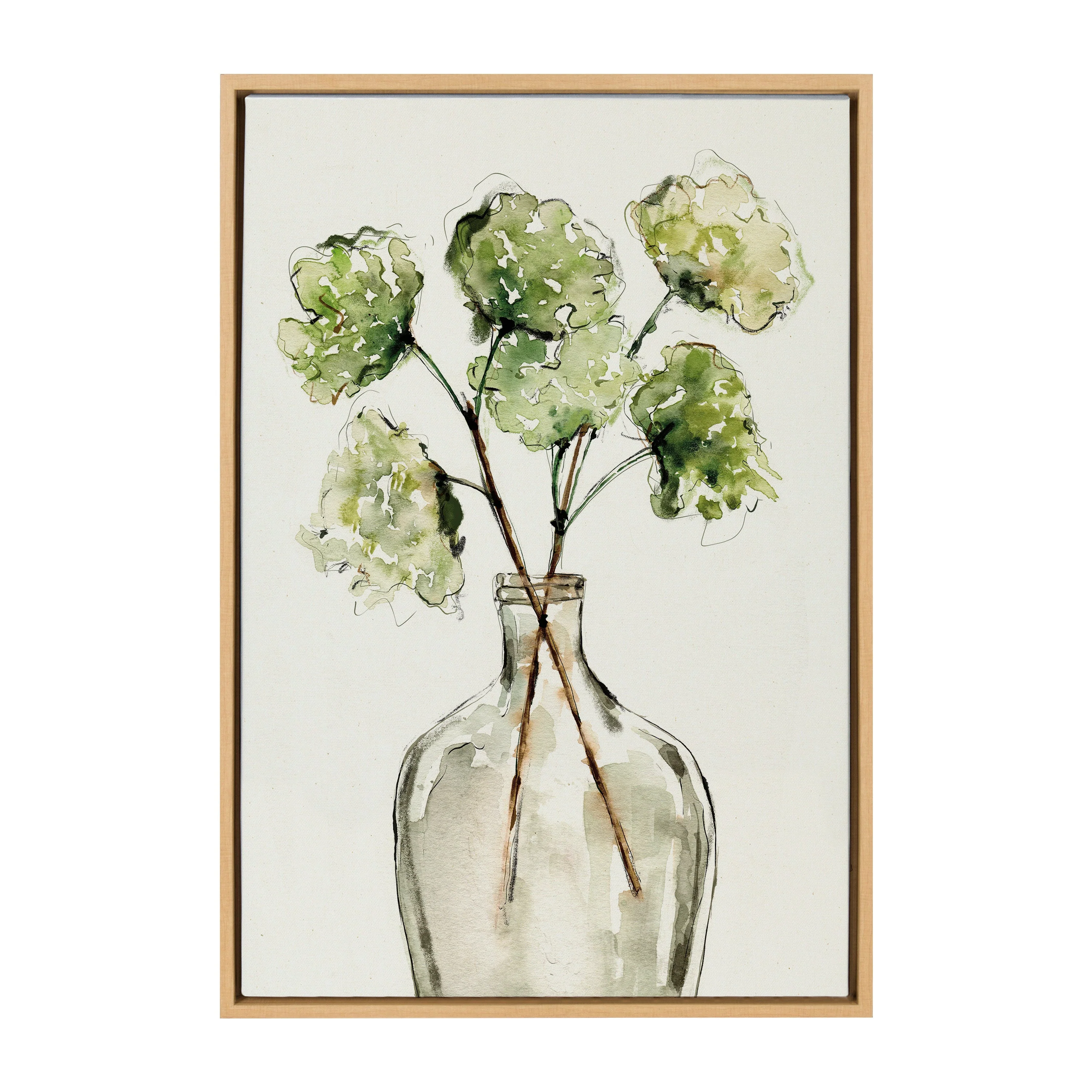 Sylvie Greenery Vase Framed Canvas by Sara Berrenson - Image 29