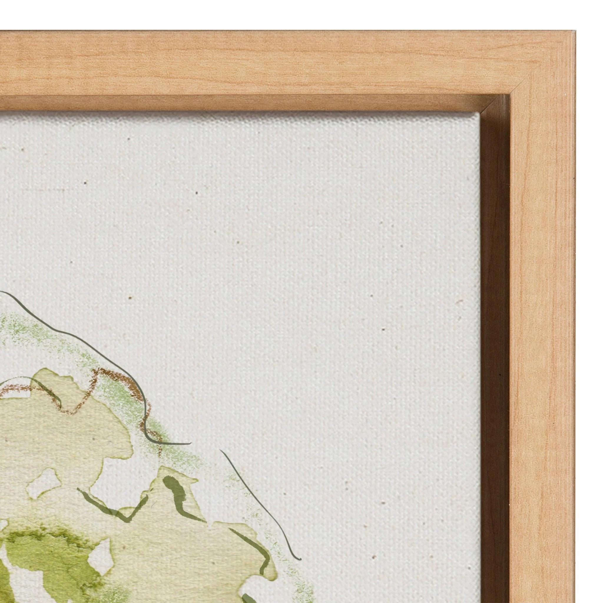 Sylvie Greenery Vase Framed Canvas by Sara Berrenson - Image 3