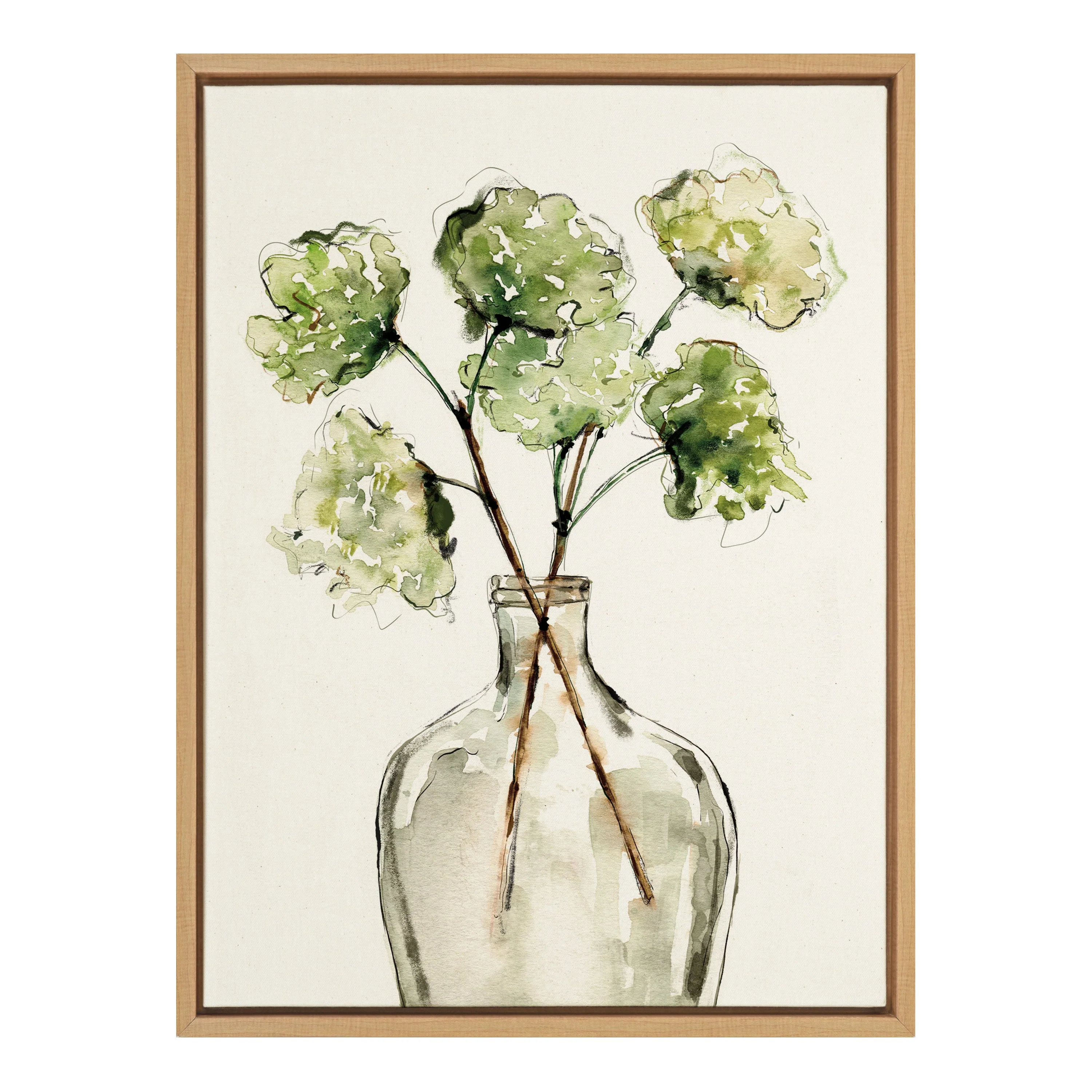 Sylvie Greenery Vase Framed Canvas by Sara Berrenson - Image 30