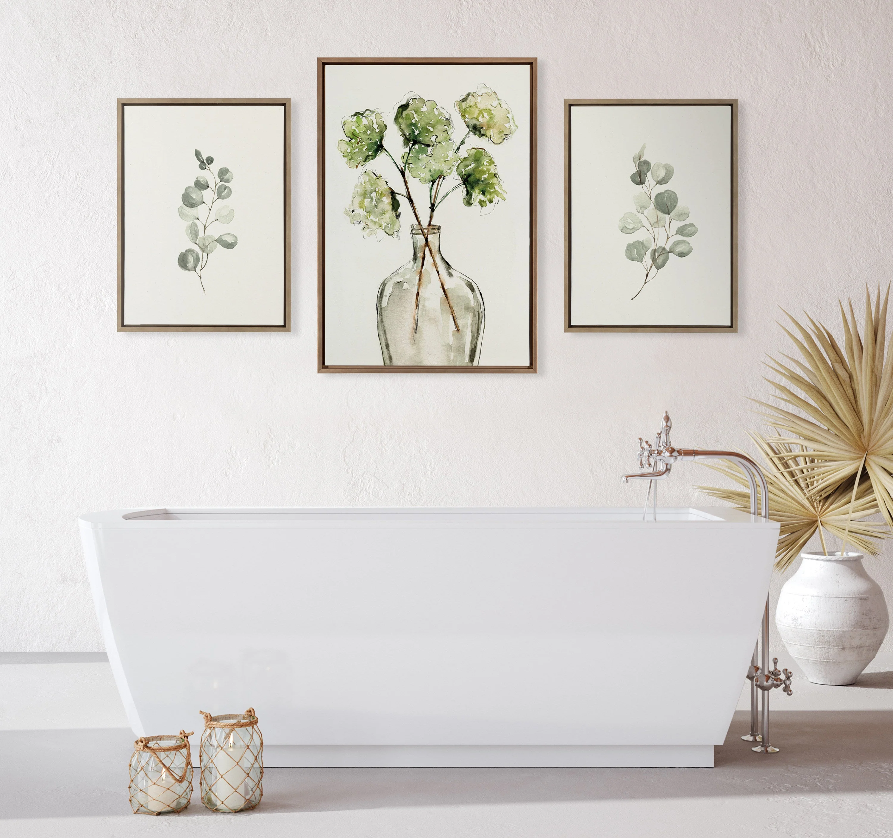 Sylvie Greenery Vase Framed Canvas by Sara Berrenson - Image 35
