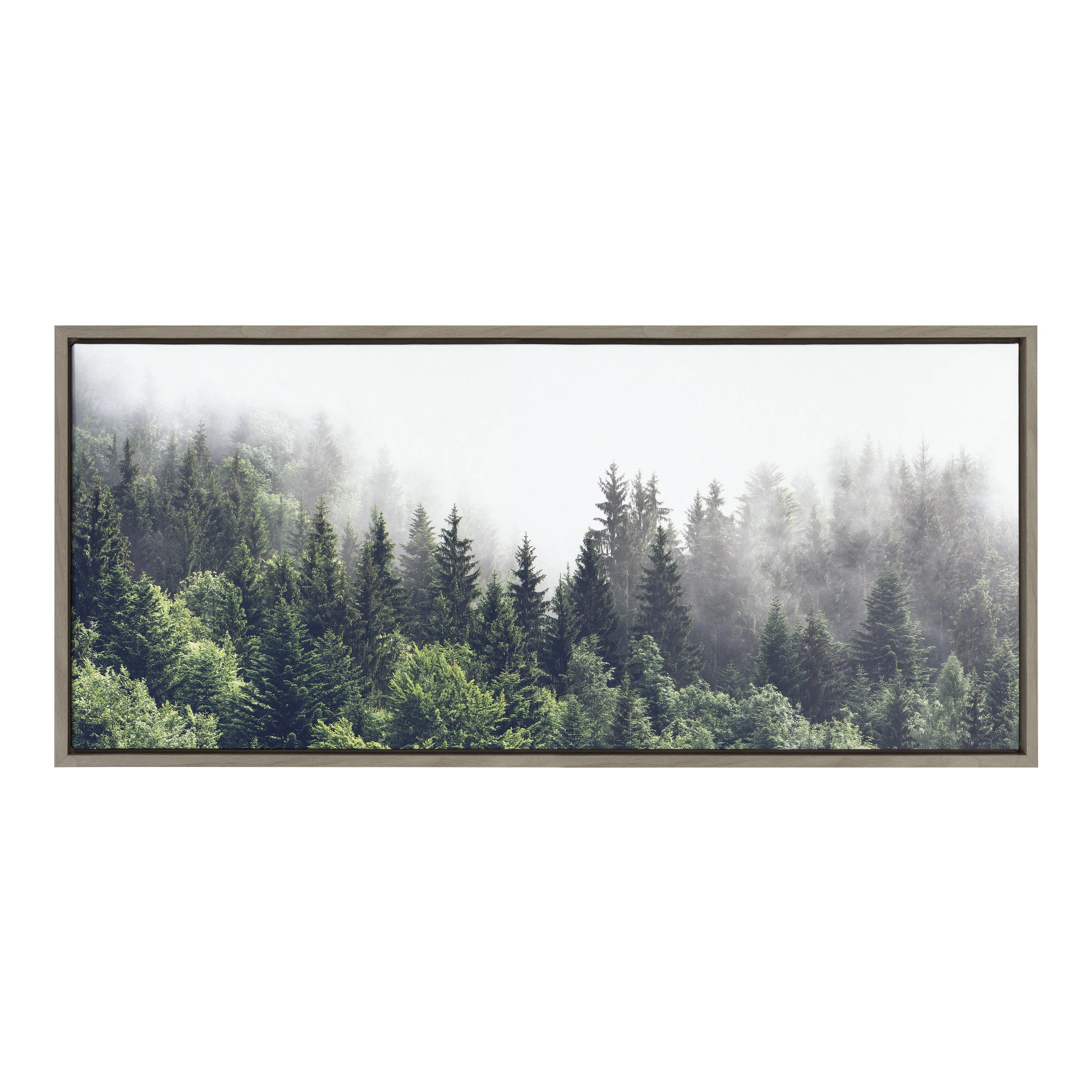 Sylvie Lush Green Forest On A Foggy Day Framed Canvas by The Creative Bunch Studio - Image 19