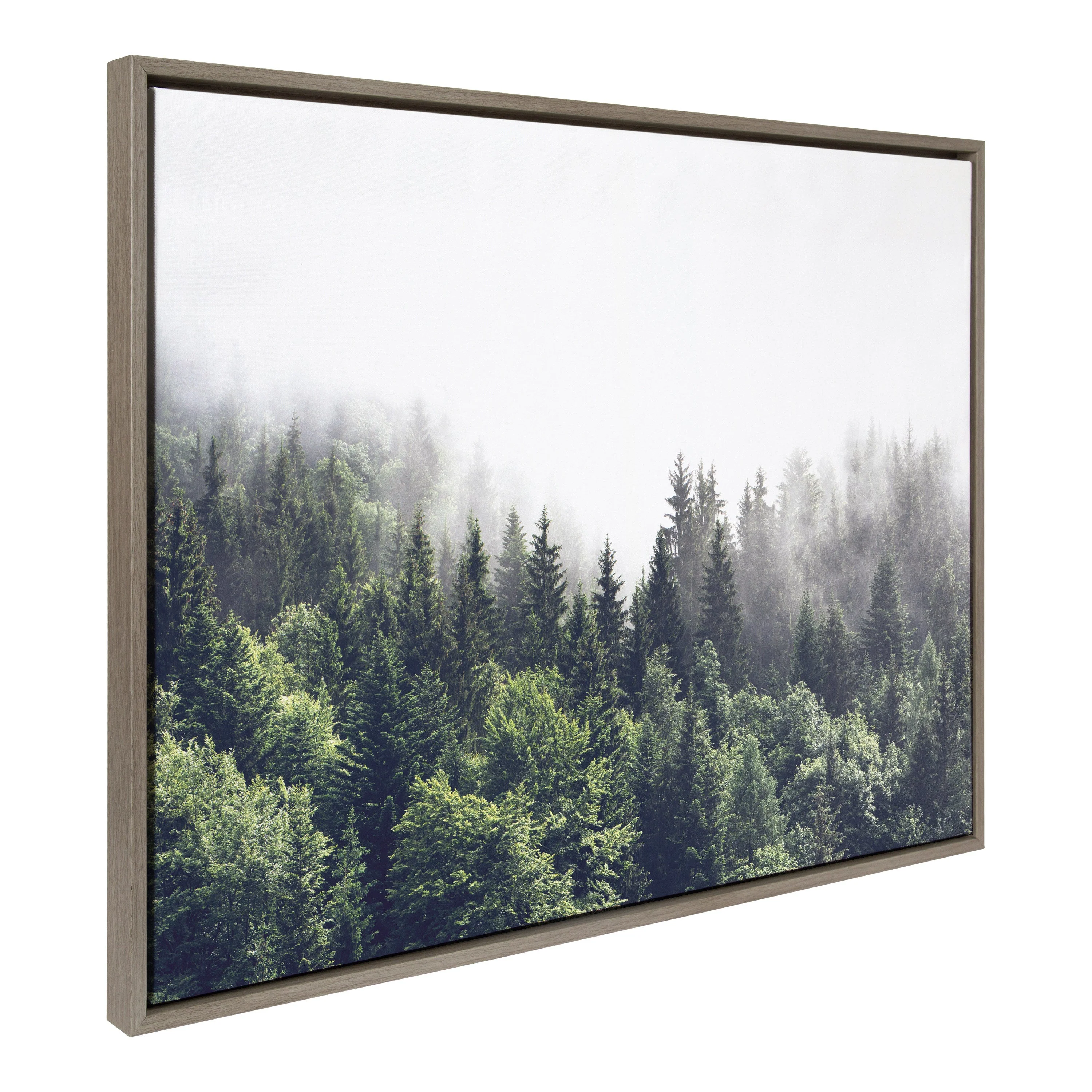 Sylvie Lush Green Forest On A Foggy Day Framed Canvas by The Creative Bunch Studio - Image 34