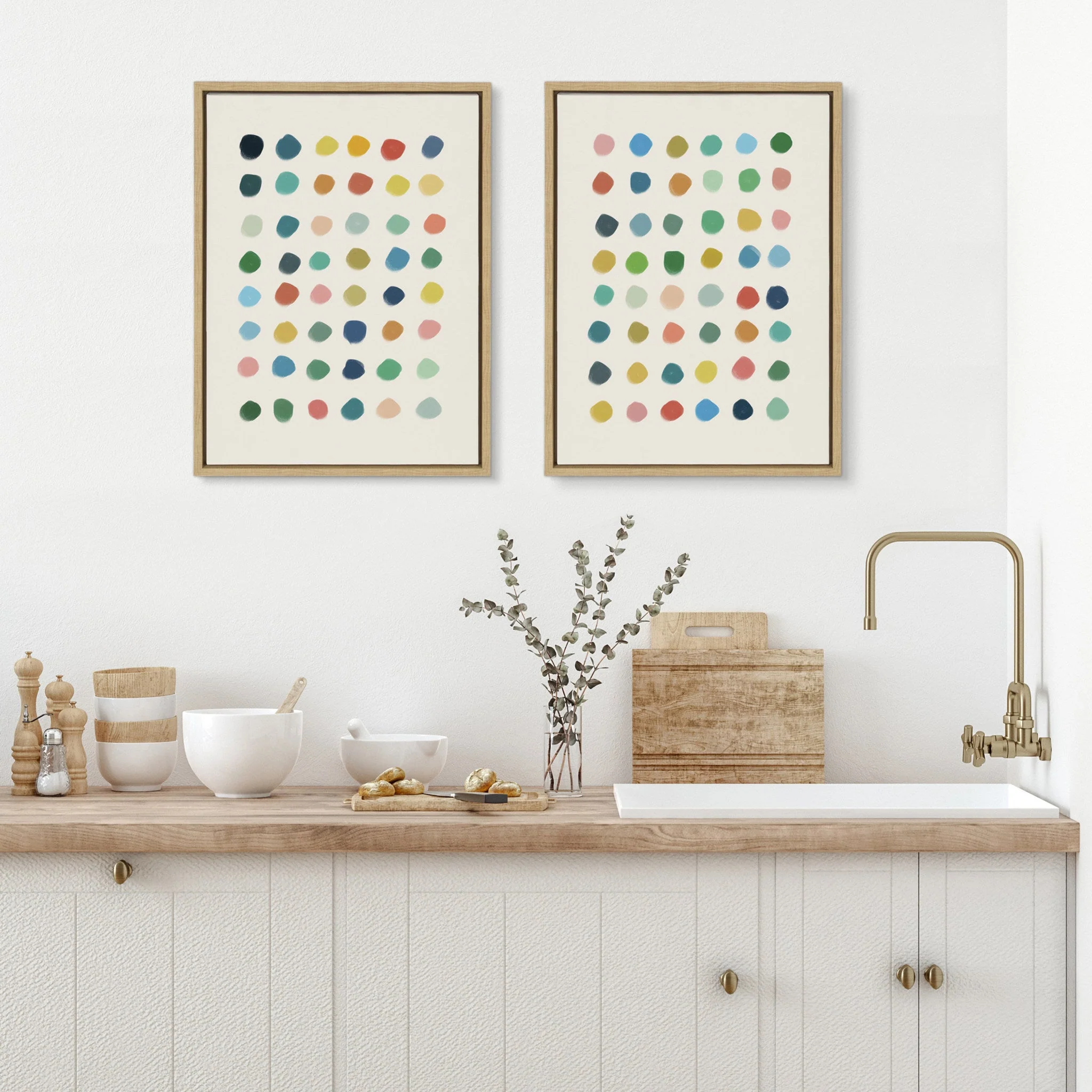 Sylvie Meditation 1 and 2 Framed Canvas Art Set by Kelly Knaga - Image 8